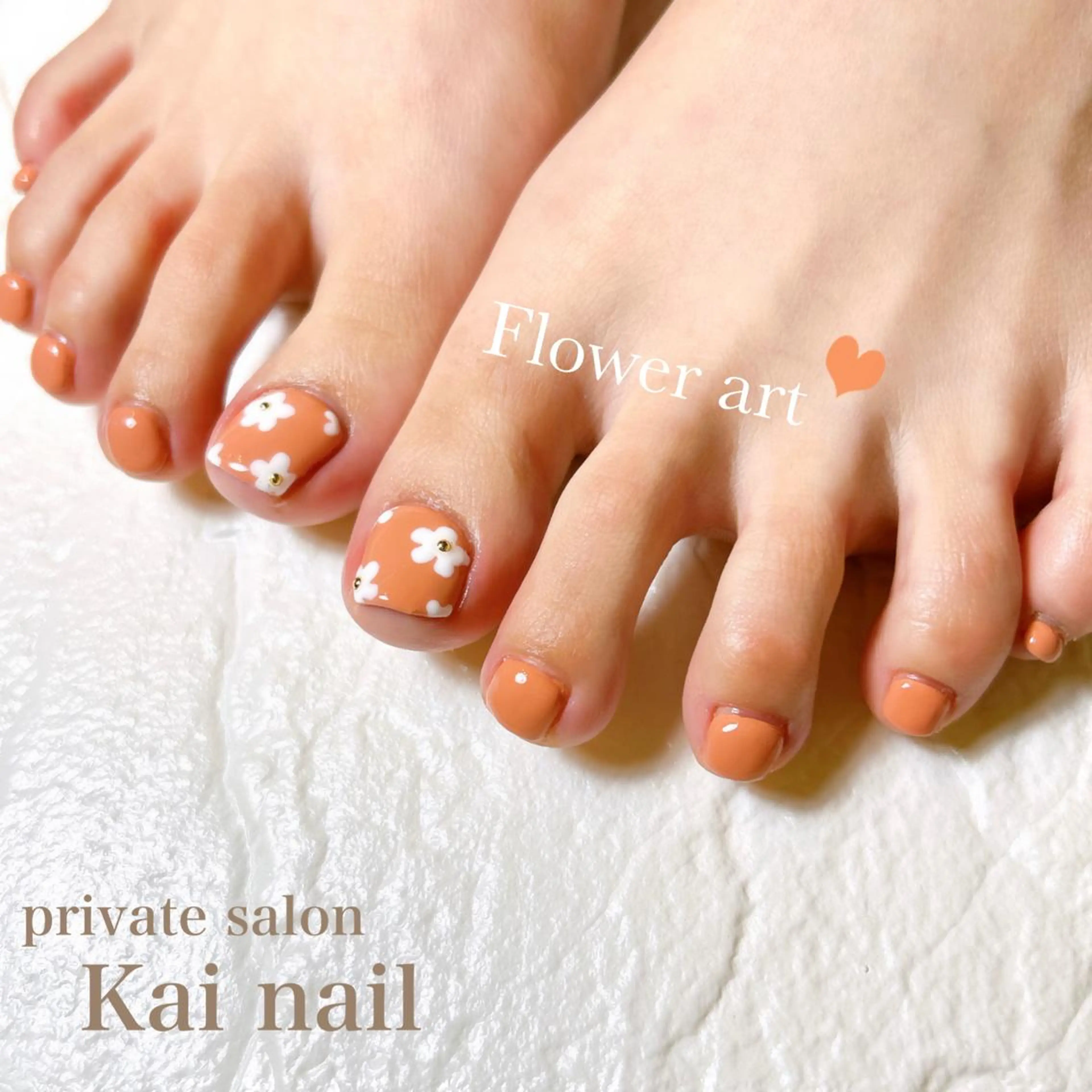 ネイル アートネイル フラワーネイル フットネイル ジェルネイル 韓国ネイル Kai  nail Mayukoのネイルデザイン