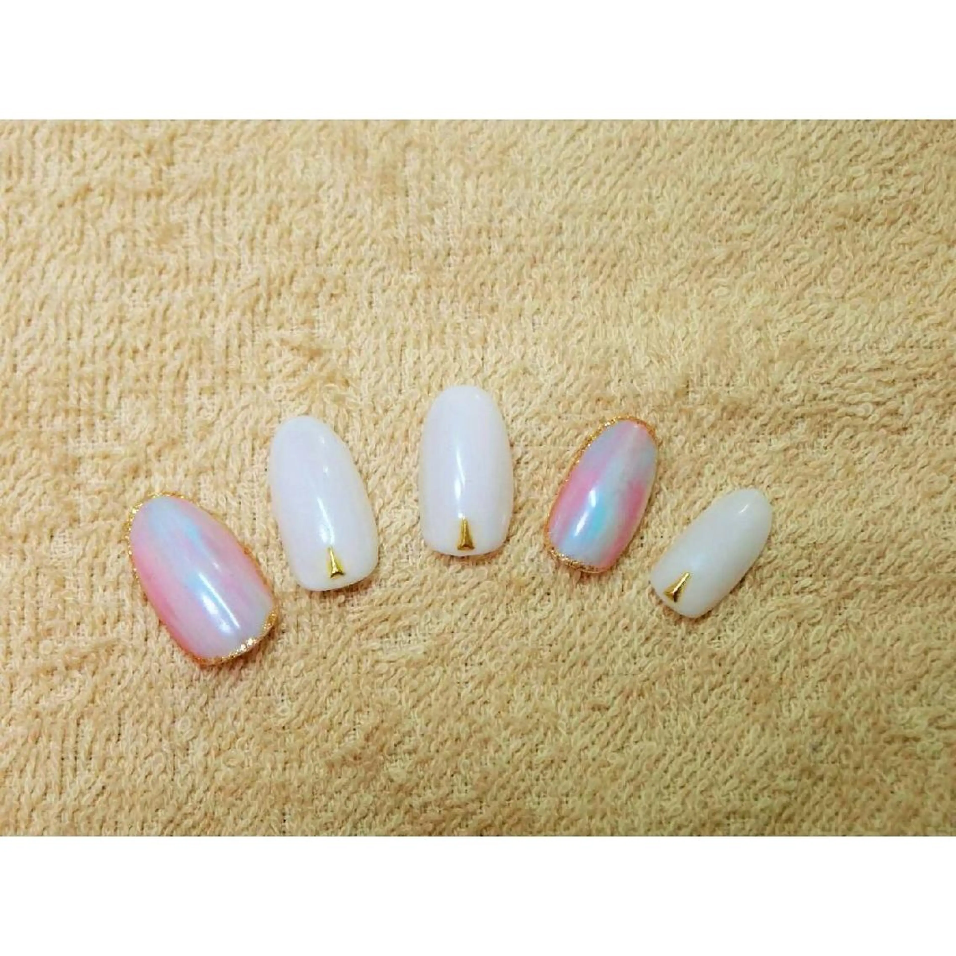 ネイル 痛ネイル/ワンホン/ フィルイン/長さだしのネイルデザイン