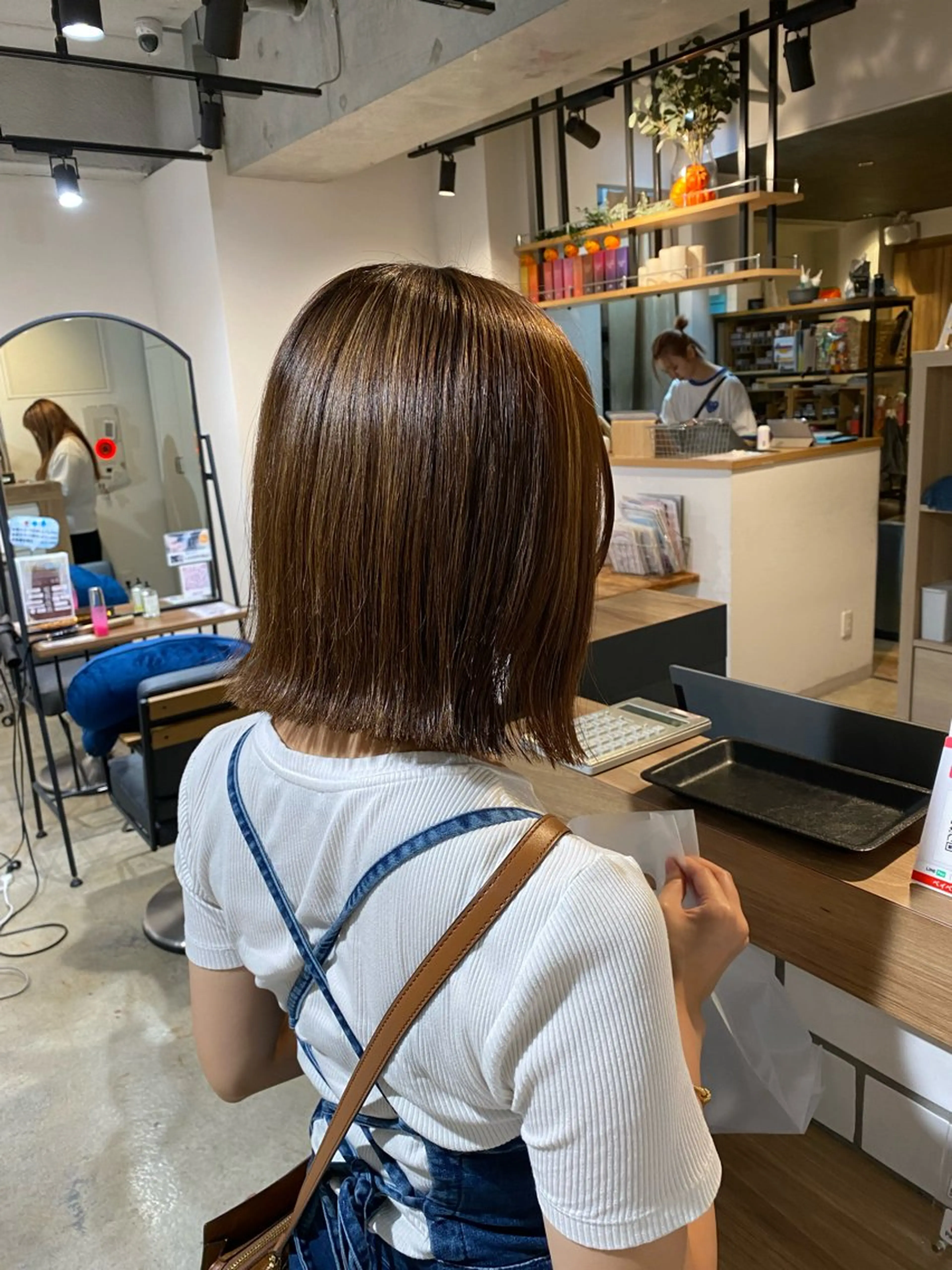 ミディアム ボブ レイヤー/髪質改善 渡邉【日吉美容室】のヘアスタイル