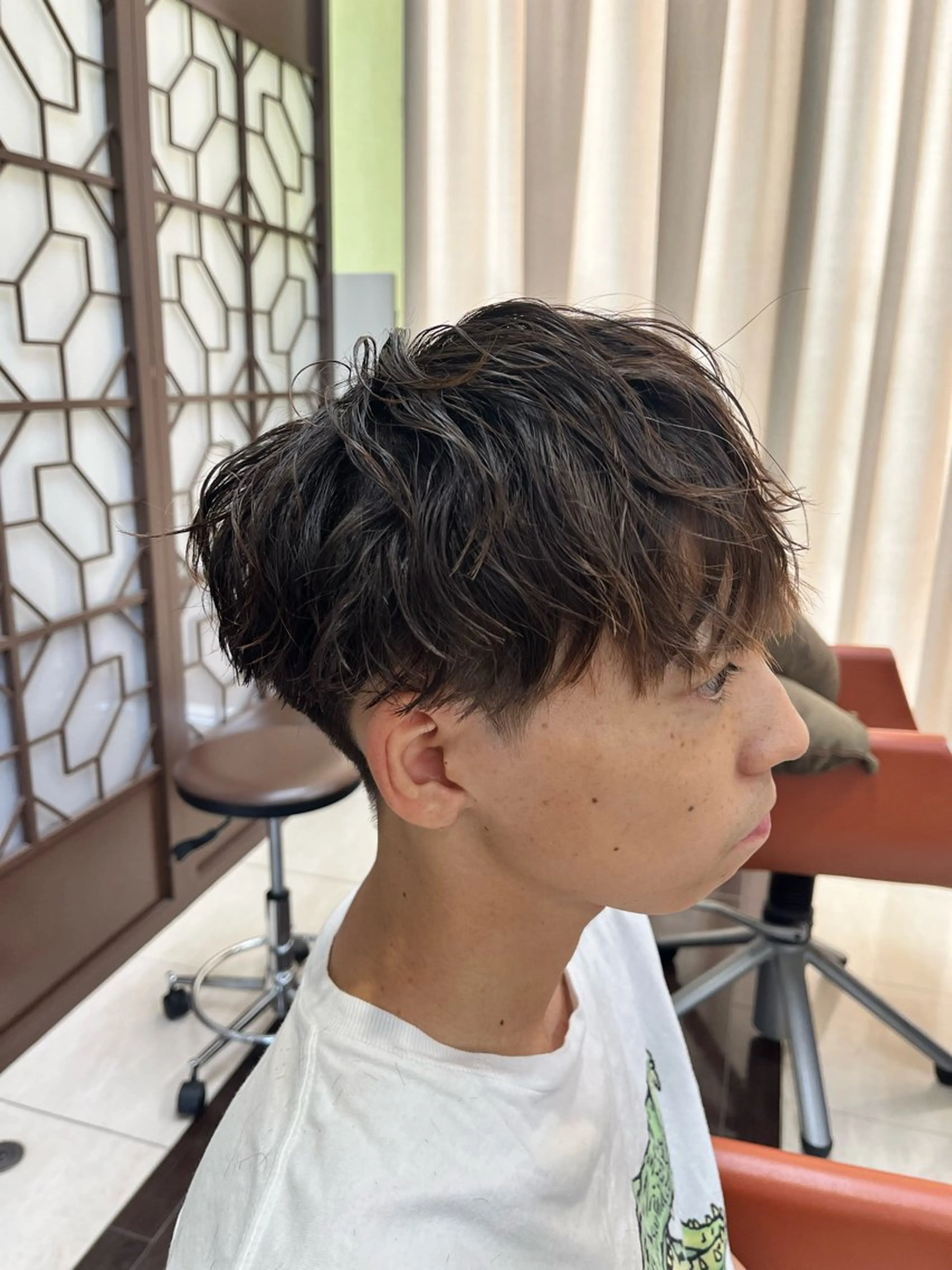 ショート パーマ メンズ マッシュ メンズパーマ メンズツイストパーマ 刈り上げ ツイストパーマ AROH  men's cut&men's perm 船橋店所属・🧊メンズ特化🧊 高木航希のヘアスタイル