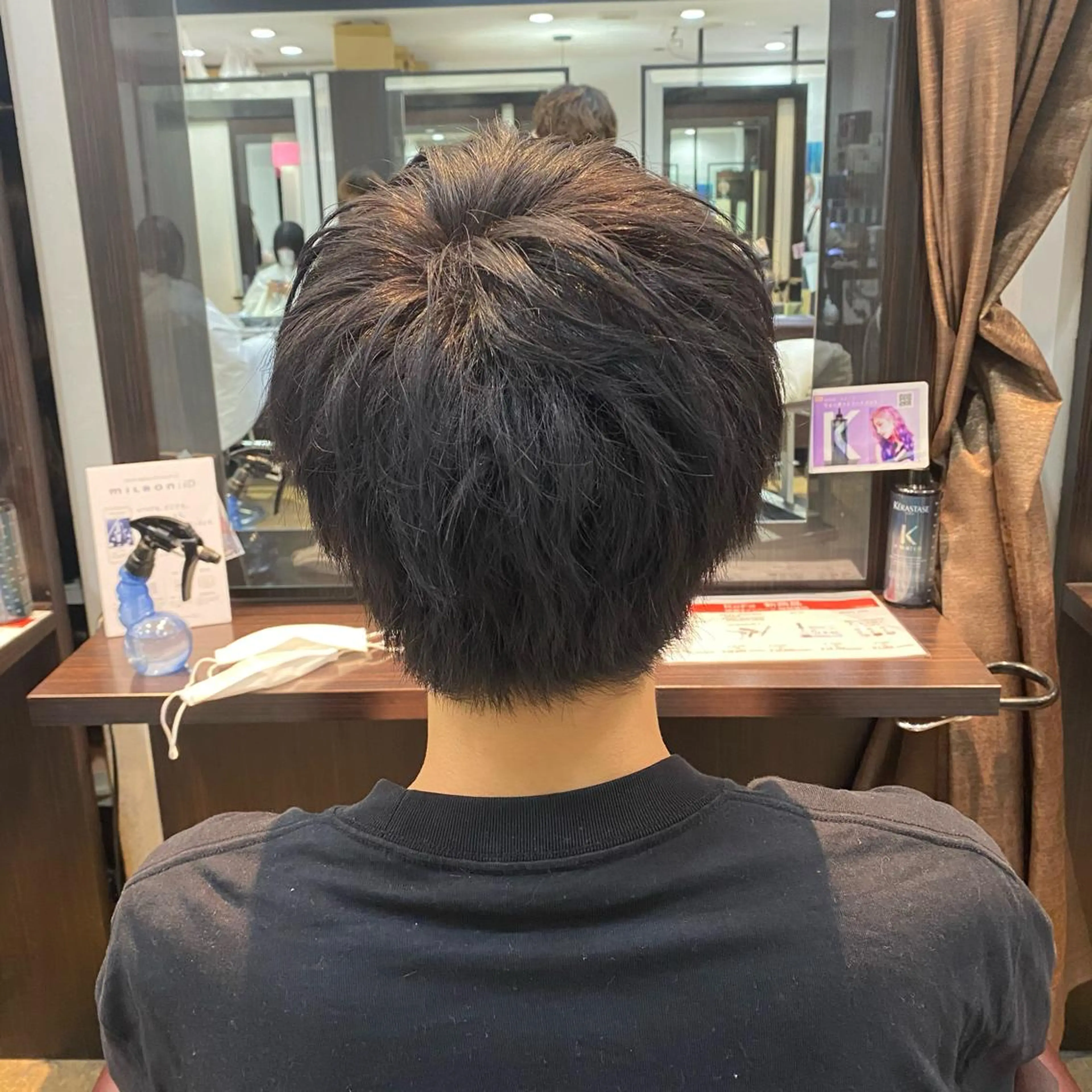 ショート カラー メンズ 酸スト/フェザー パーマ/三谷海斗のヘアスタイル