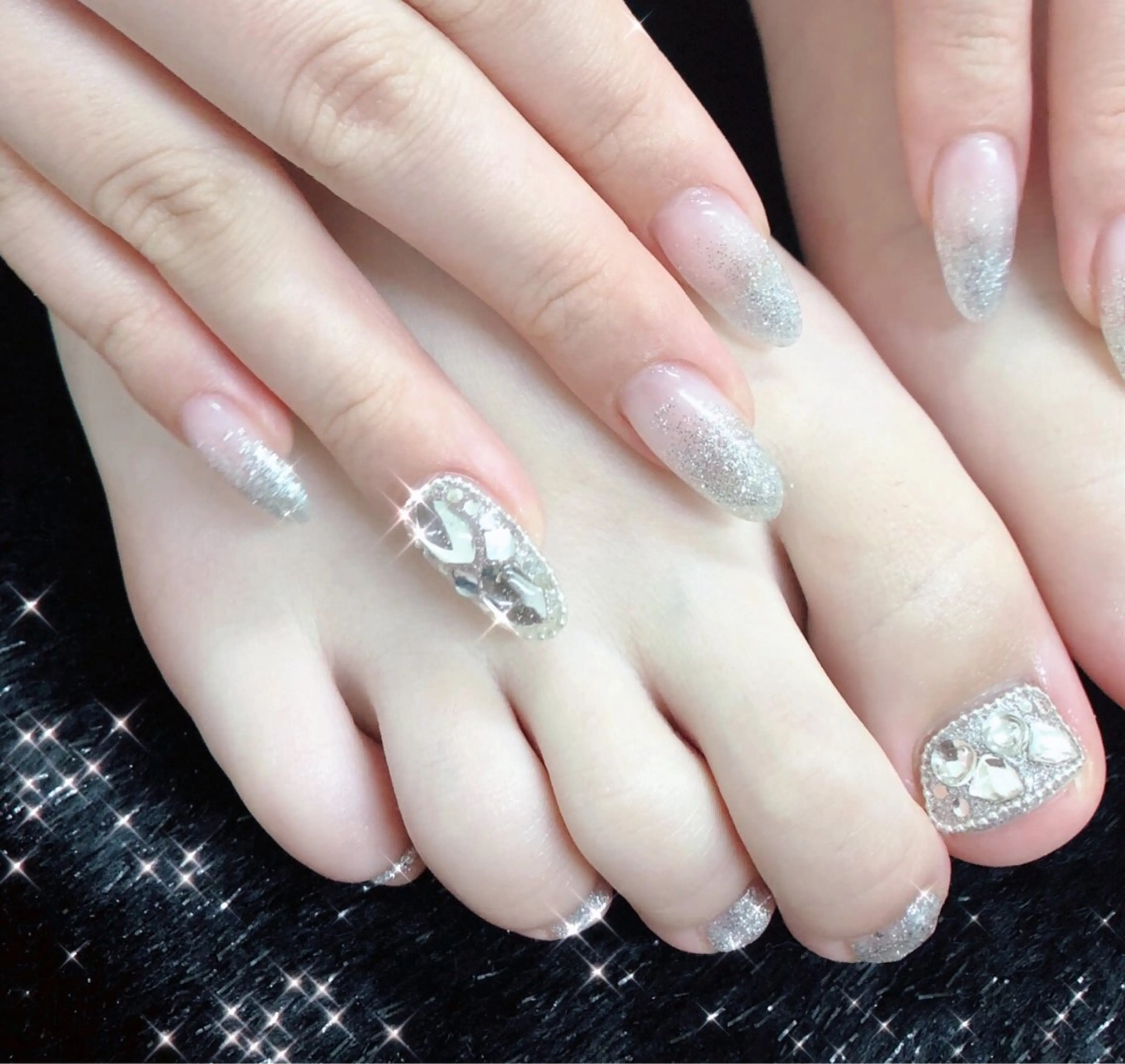 ネイル 長さ出し フットネイル フレンチネイル ジェルネイル 韓国ネイル 大門浜松町 ネイルのネイルデザイン