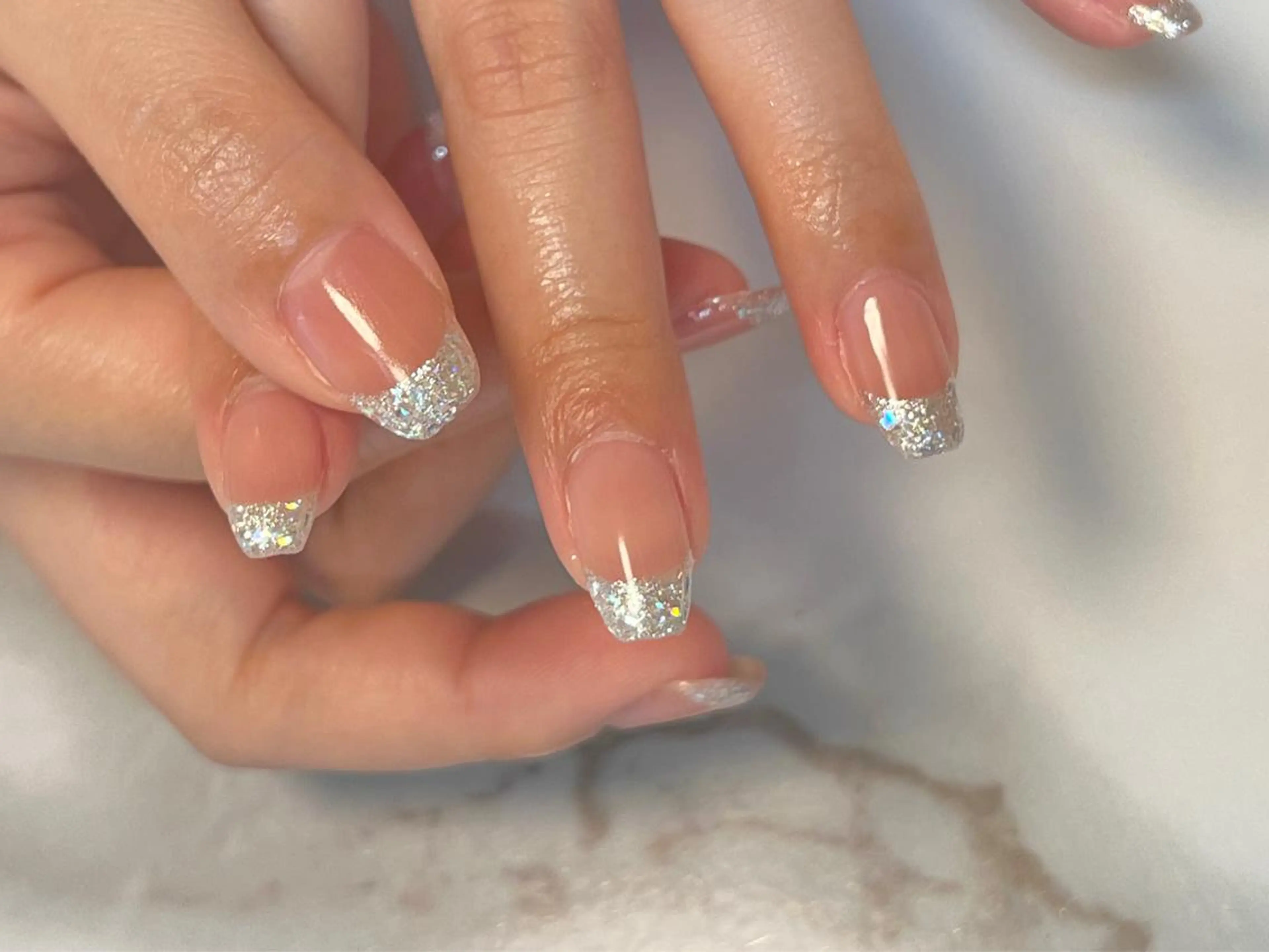 ネイル アートネイル フレンチネイル ジェルネイル ガラスフレンチ マグネットネイル ネイリスト シンのネイルデザイン