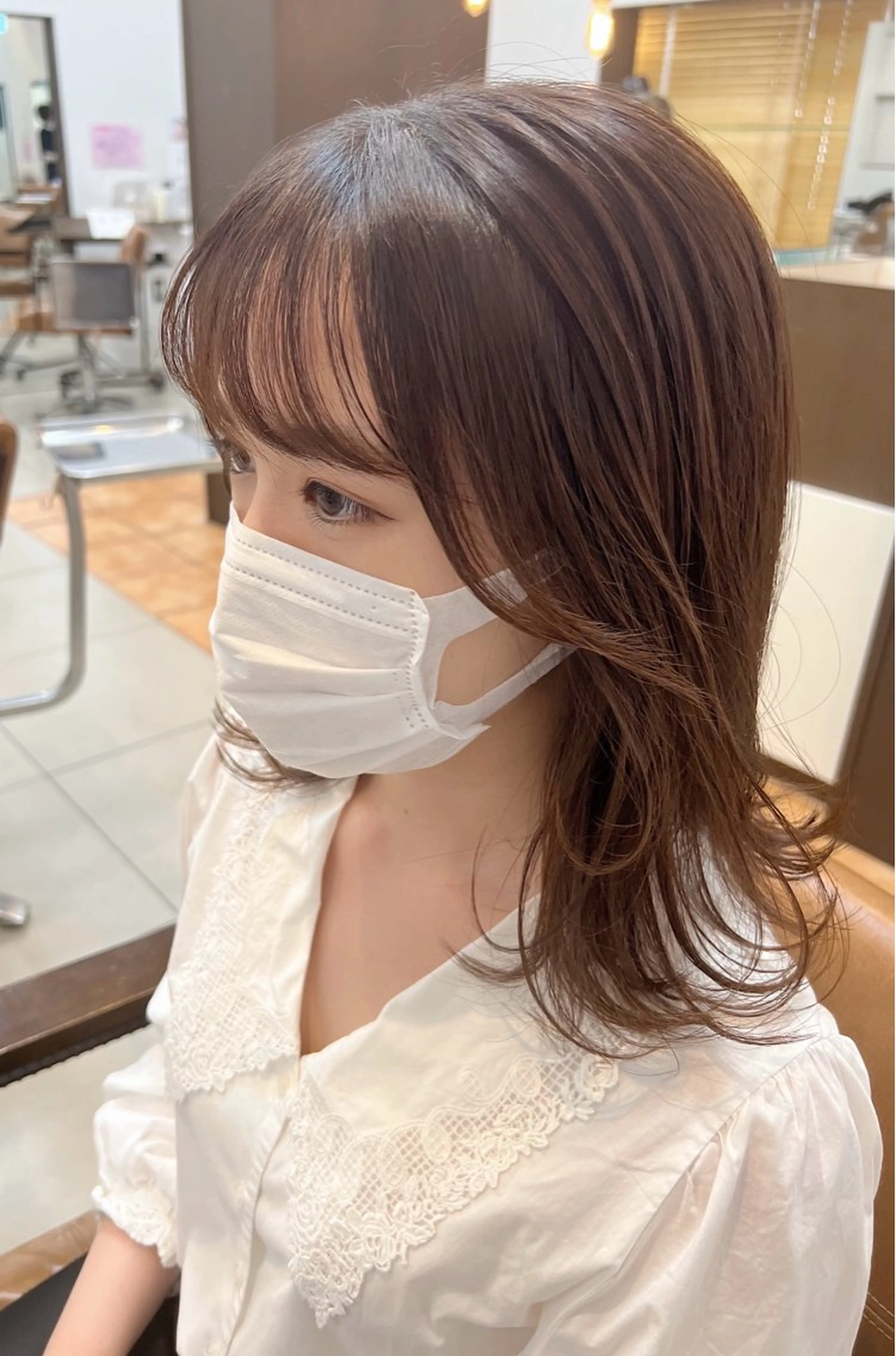 ミディアム ミディアムレイヤー レイヤーカット カット トリートメント 頭皮×髪質改善 透明感カラー💎中村のヘアスタイル