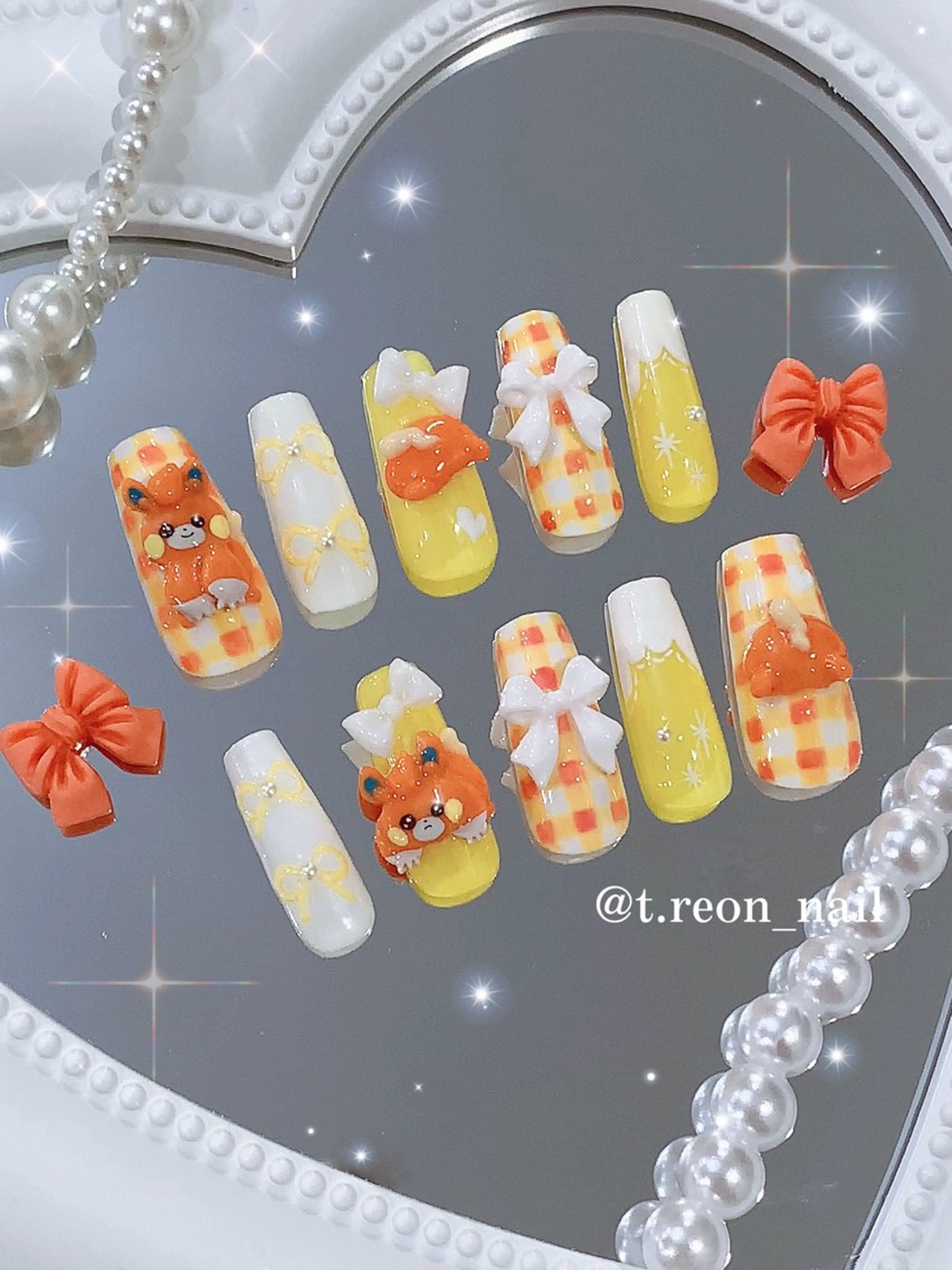 ネイル アートネイル ぷっくりネイル ハンドネイル シェアサロンLei.g(レイジー)所属・3Dアートネイル💗 都築レナのネイルデザイン