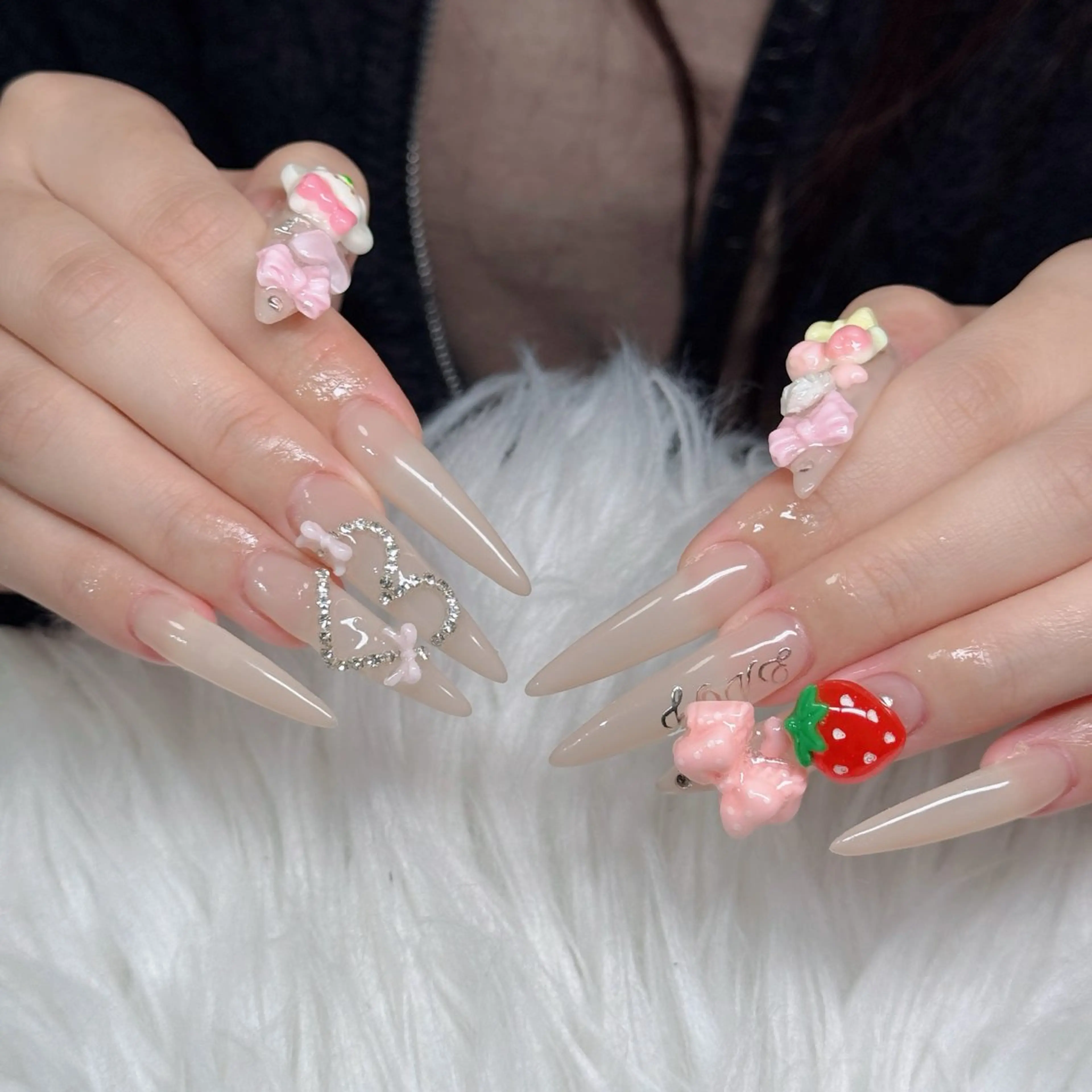 ネイル フットネイル フレンチネイル グラデーション 韓国ネイル ロングネイル ハンドネイル Hani Nail Salonのネイルデザイン