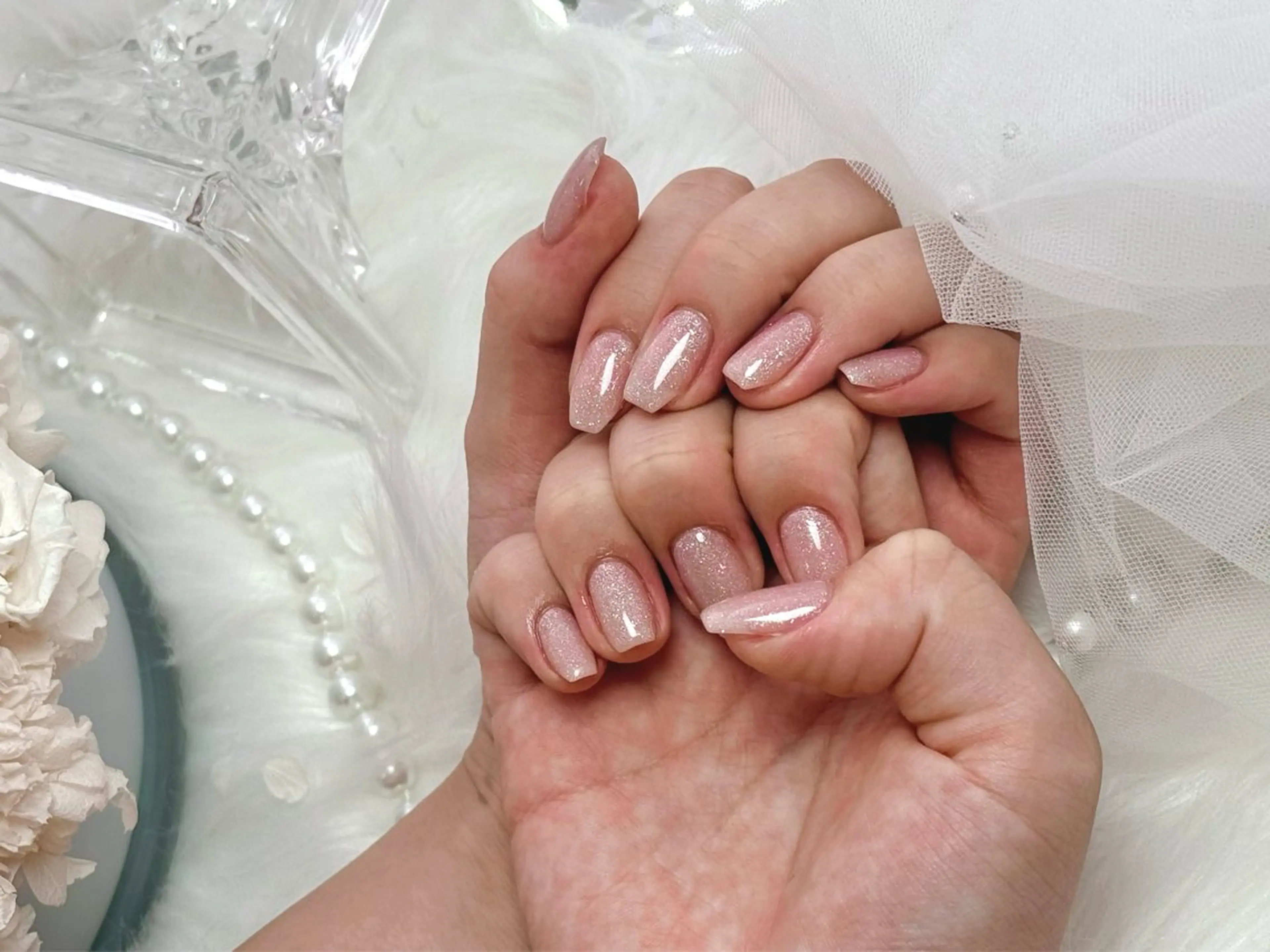 ネイル ラメ(グリッター) ピンク Angelgarden nail青山店所属・Angel Gardenのネイルデザイン