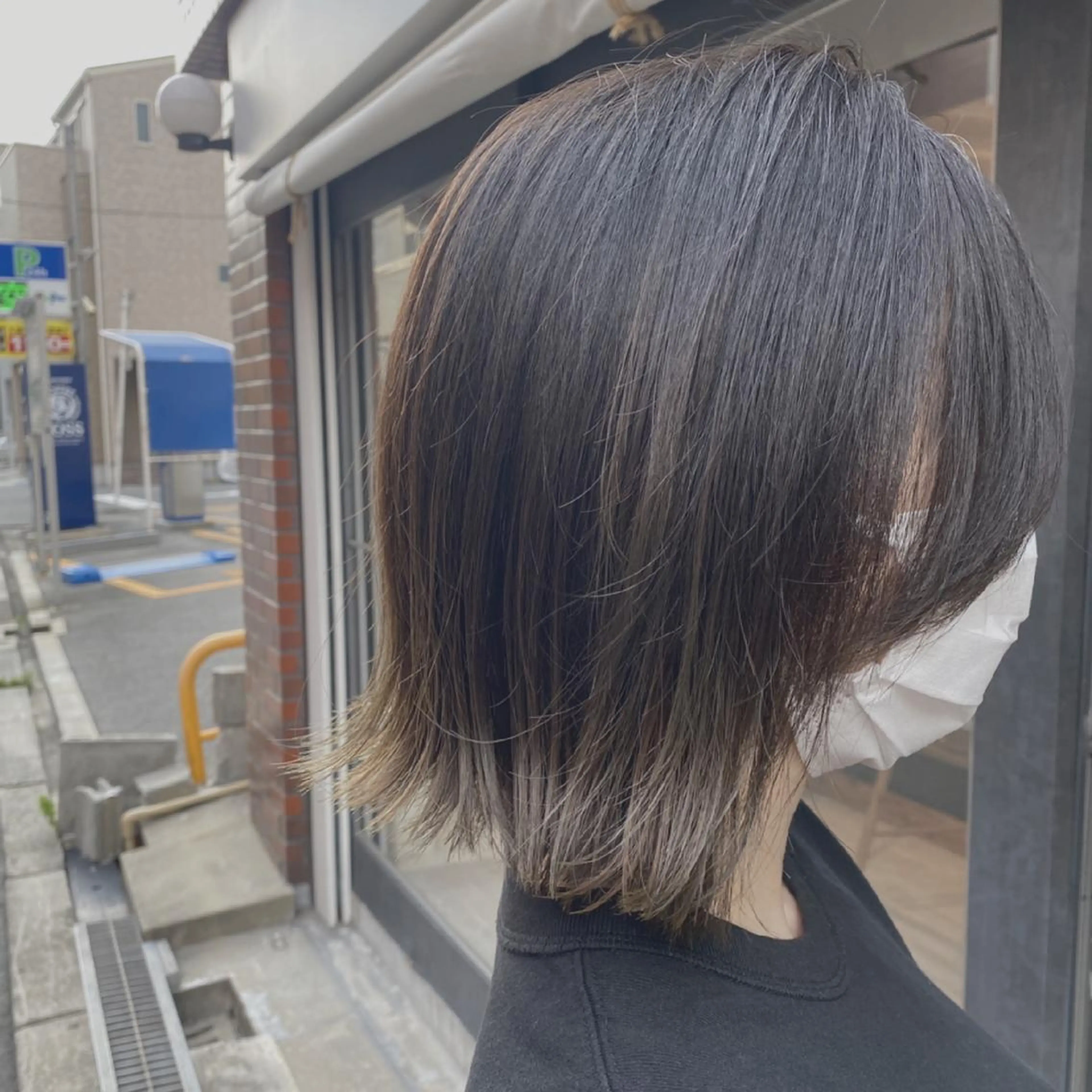 ミディアム カラー 透明感カラー グレージュ newi京橋 【sachi】のヘアスタイル