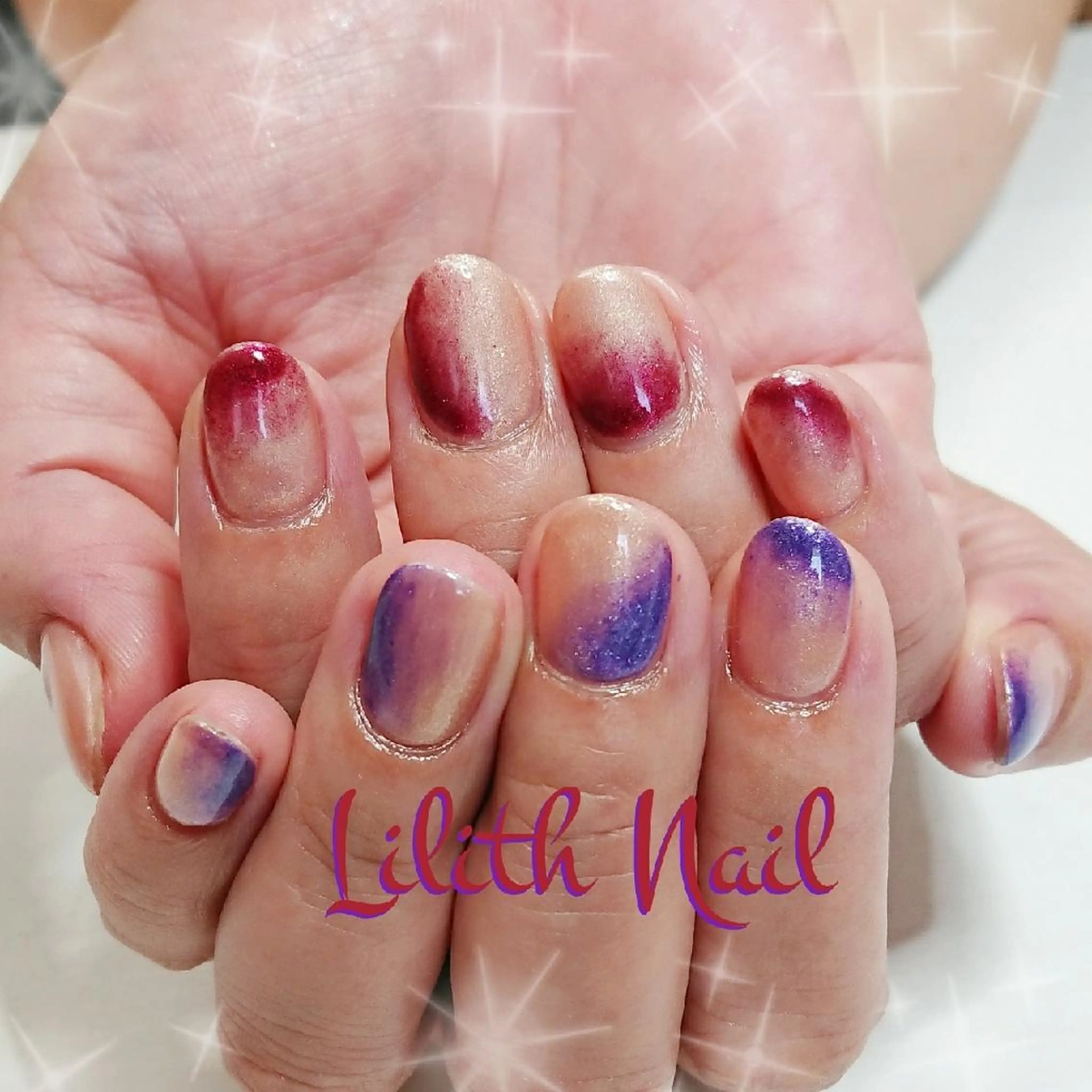 ネイル グラデーション ハンドネイル Lilith Nailのネイルデザイン