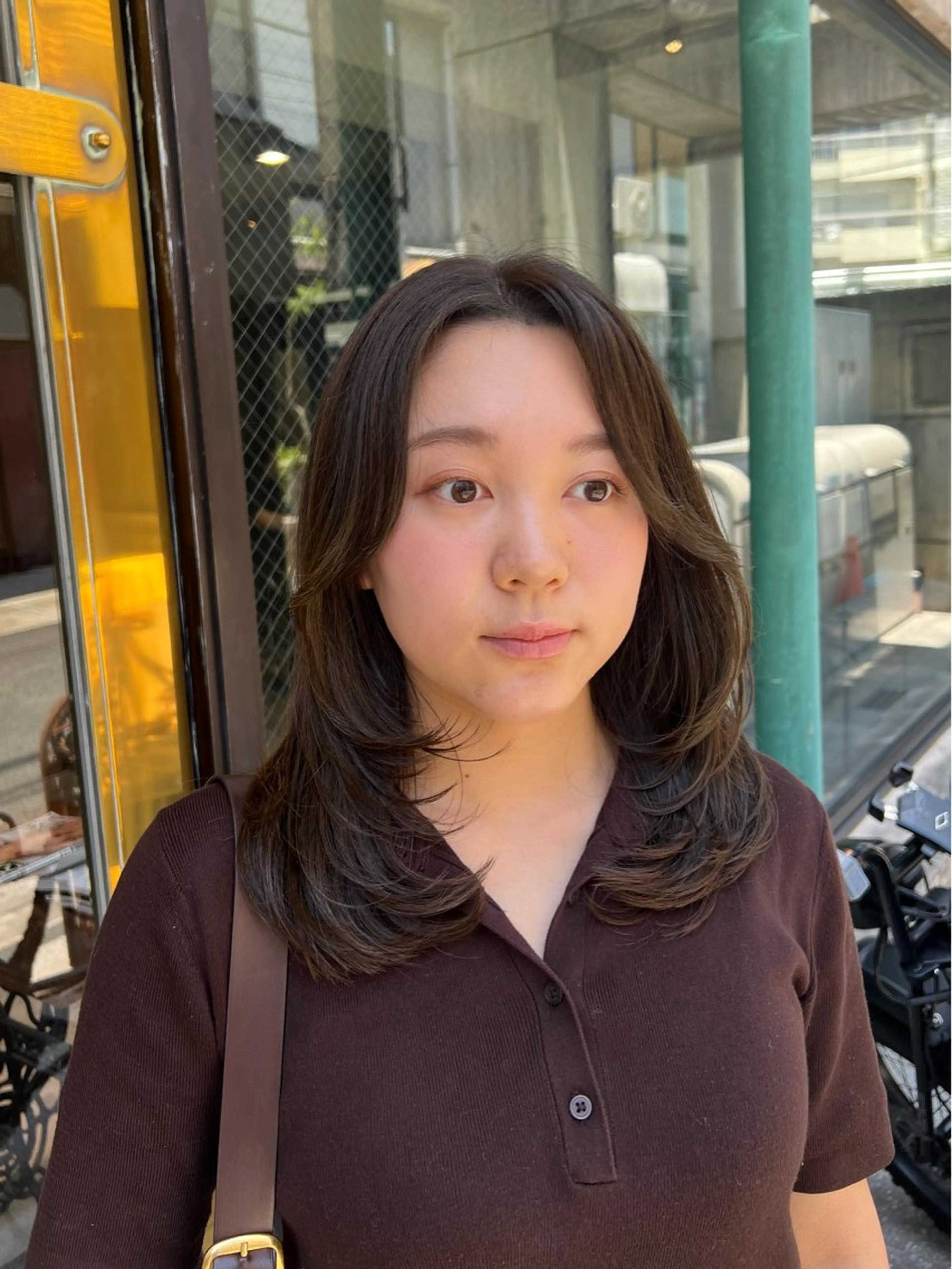 セミロング カラー ヘアアレンジ 透明感カラー レイヤーカット 小顔カット カット ヘアカラー トリートメント 透明感/艶髪矯正 🪐takushiのヘアスタイル