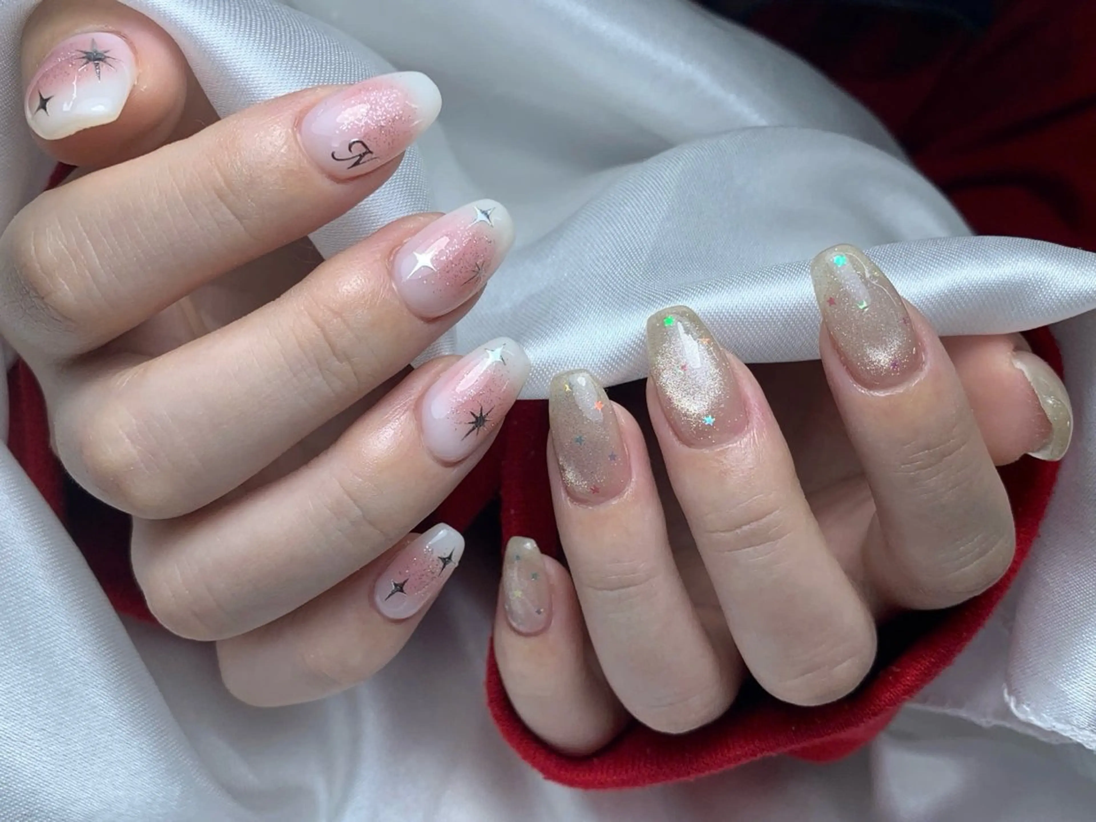 ミディアム カラー ハンドネイル Rosie Nail サロン南越谷のネイルデザイン