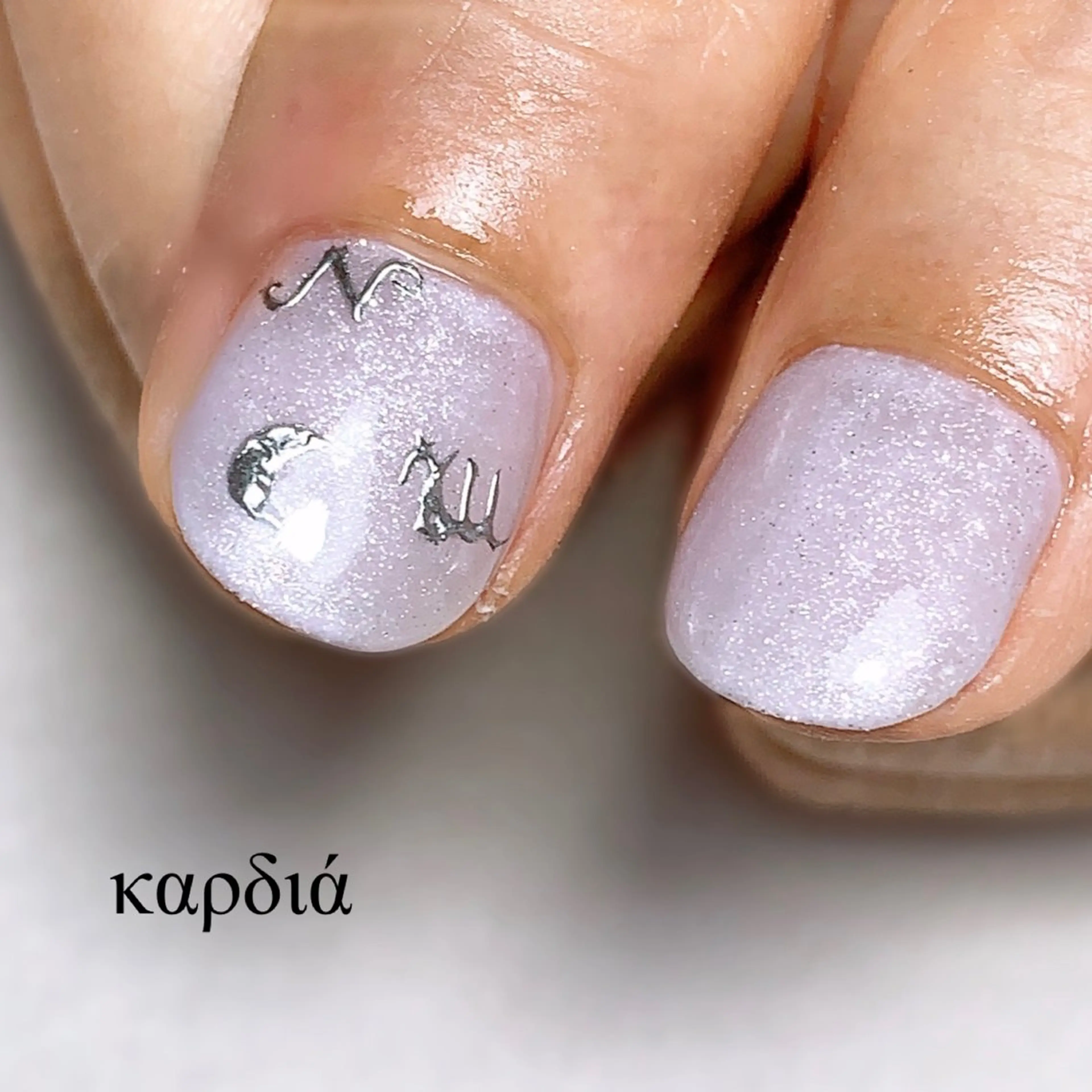 ネイル ハンドネイル καρδιά -ｶﾙﾃﾞｨｱ-のネイルデザイン