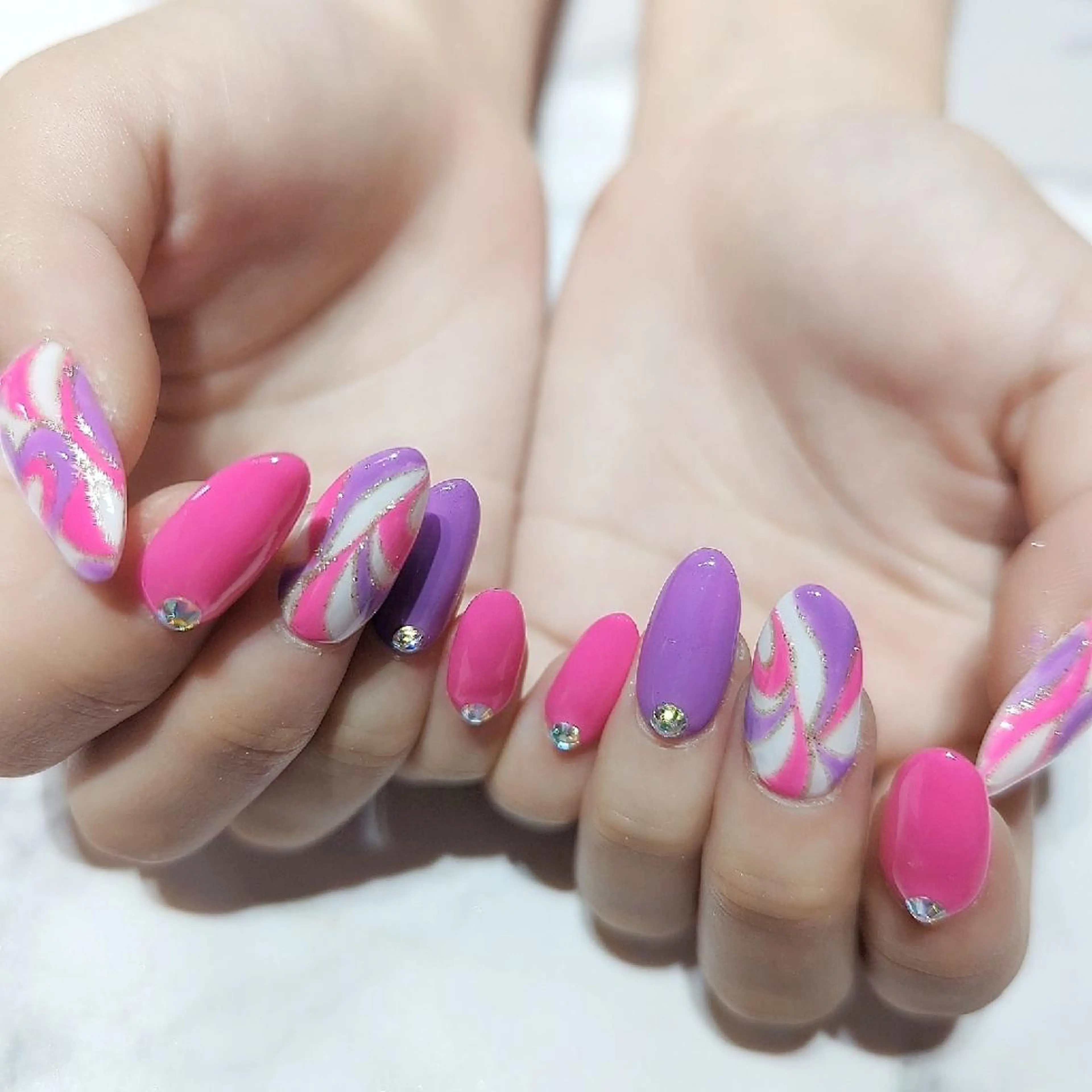 ショート ハンドネイル あ きのネイルデザイン