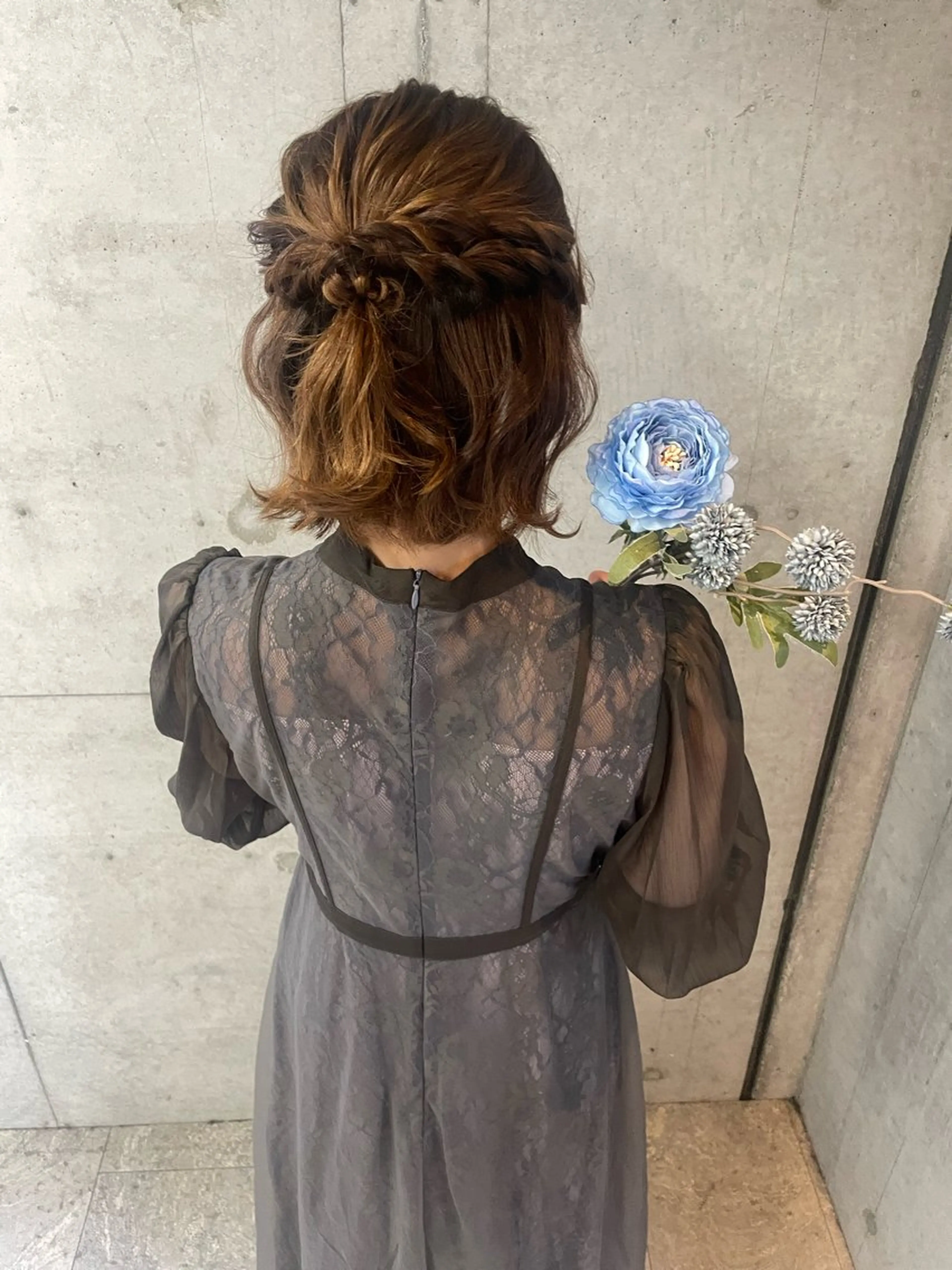 ヘアアレンジ ハーフアップ ボブ ヘアセット Reve  resort所属・美髪× ヘアセット✨Araiのヘアスタイル