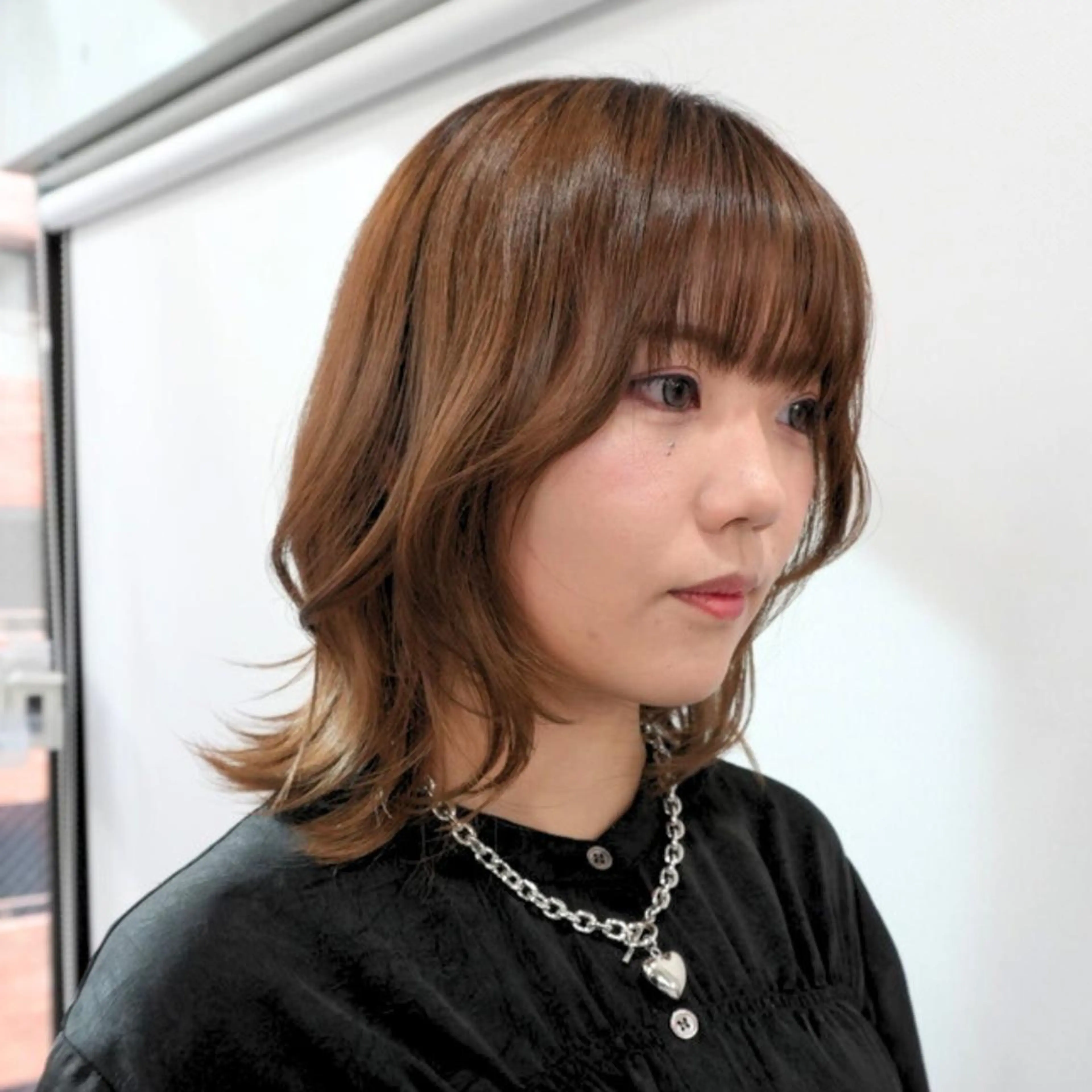 ミディアム レイヤーカット 似合わせカット ウルフカット カット ヘアカラー Endearing 銀座/レイヤーカットのヘアスタイル