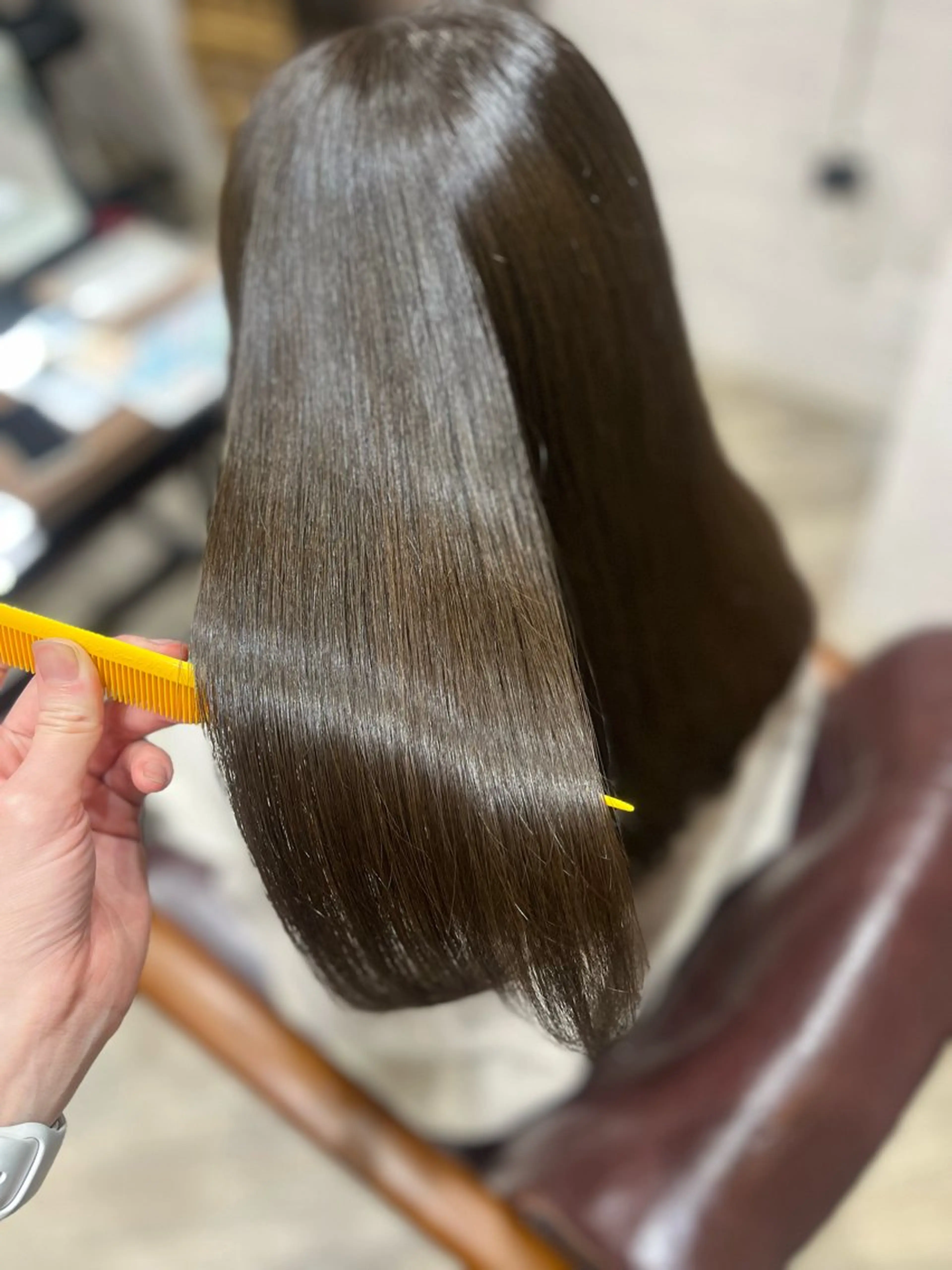 セミロング カラー グレージュ オリーブグレージュ オリーブグレー ヘアカラー トリートメント 🫧ぷる艶カラー🫧 Yuubi🦩のヘアスタイル