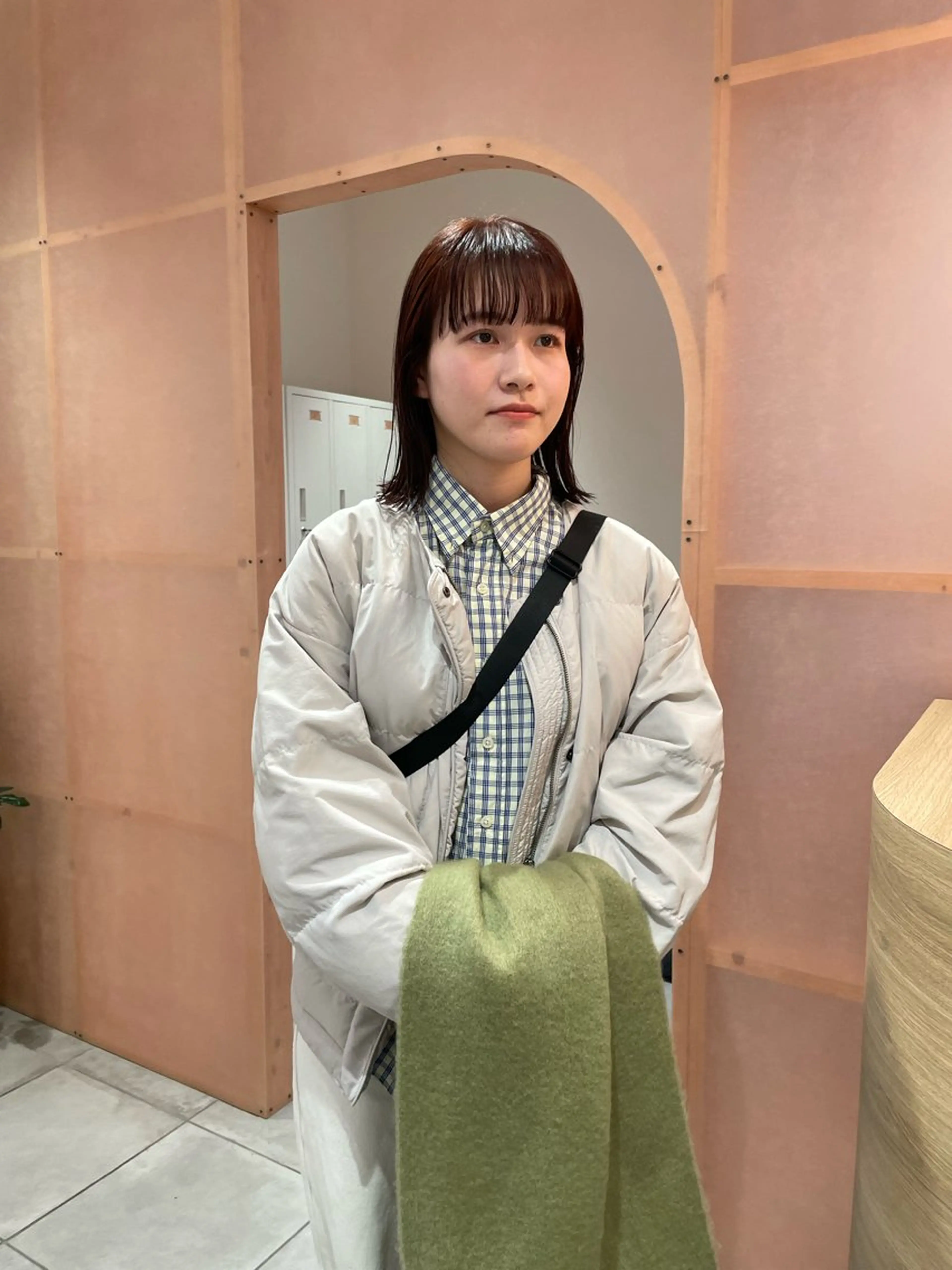 ミディアム カラー カット ヘアカラー トリートメント 前原  千尋のヘアスタイル