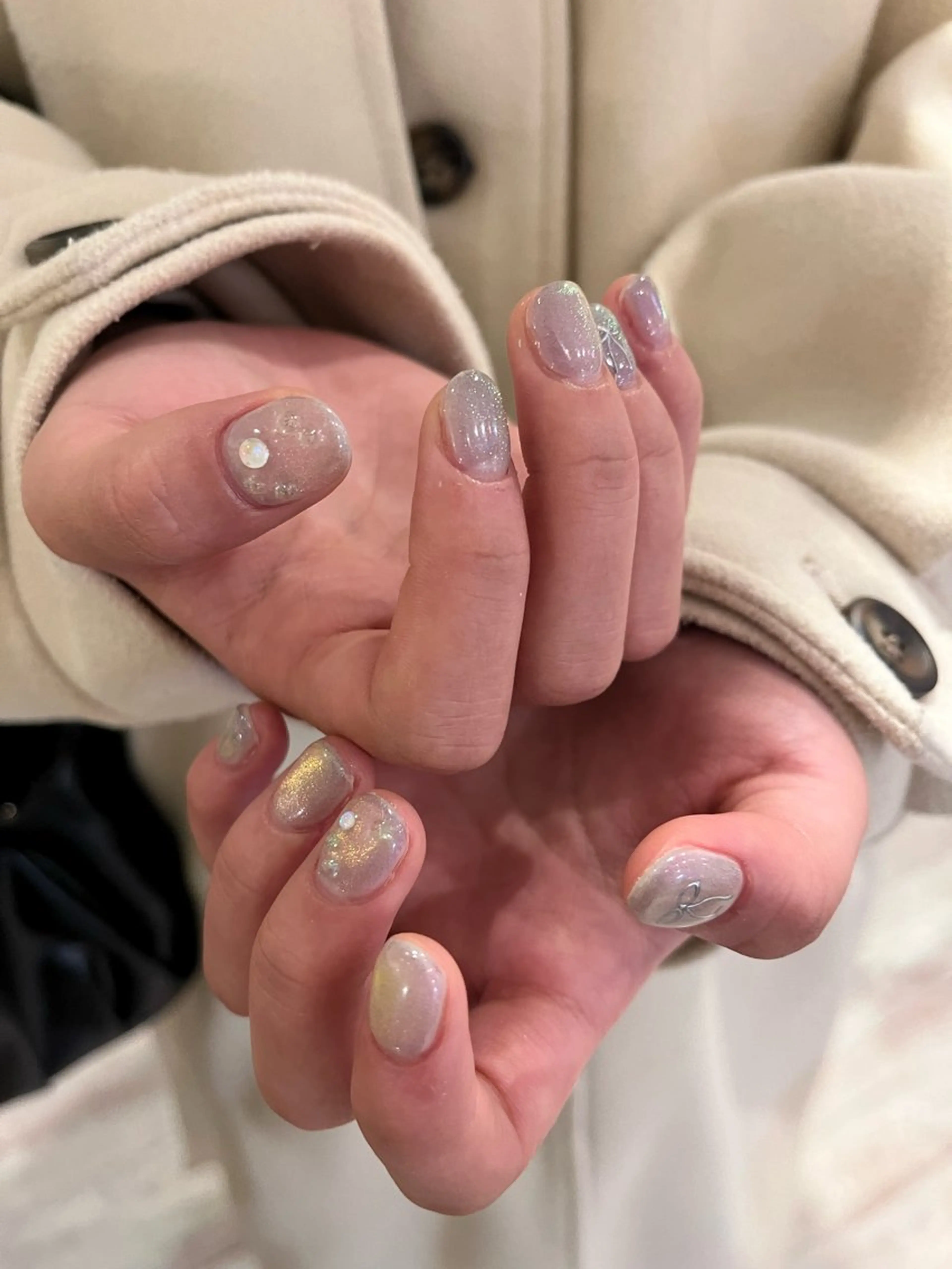 ネイル ハンドネイル une／YUKINA 🫧大人nuanceのネイルデザイン