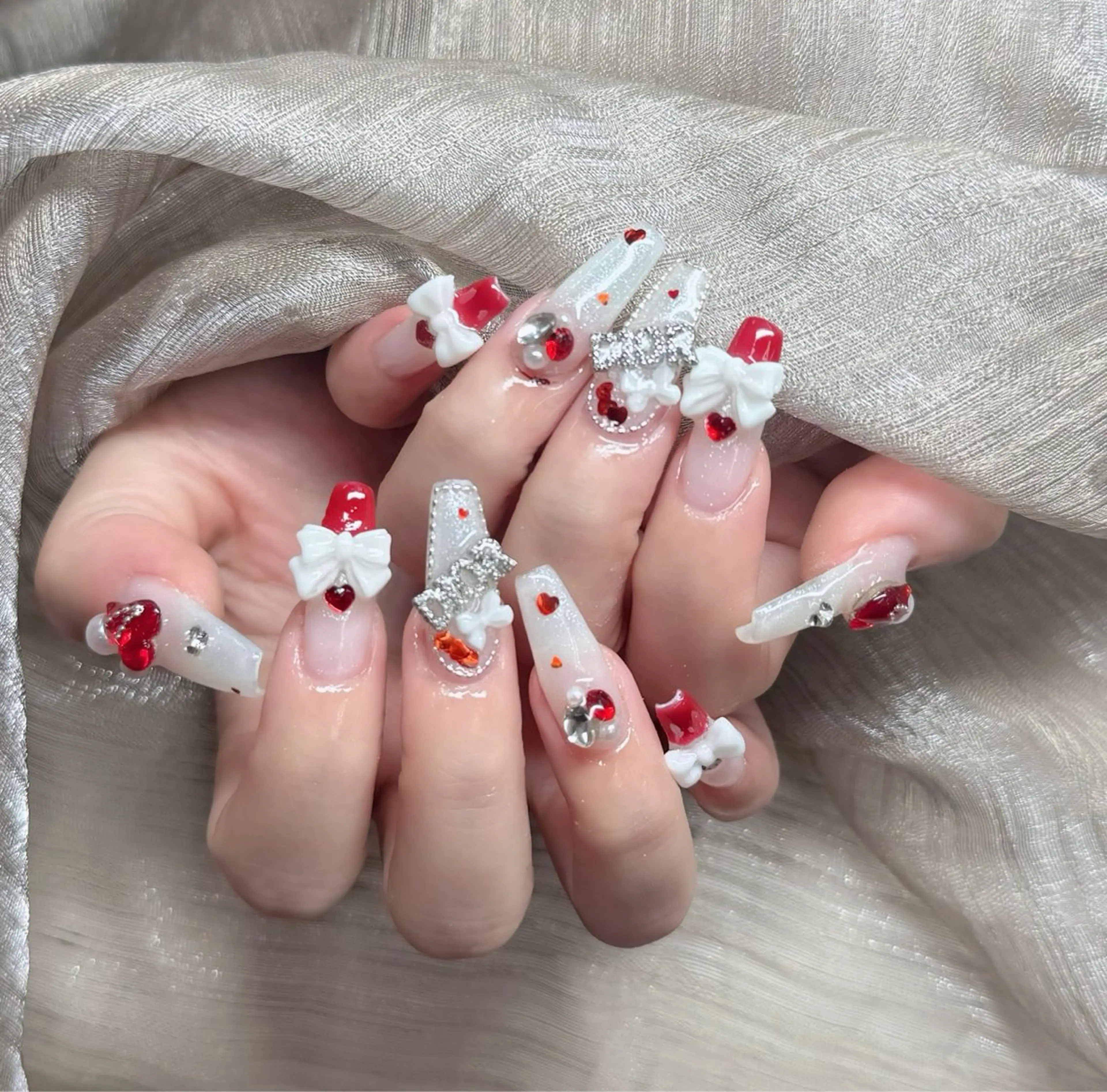 ネイル アートネイル フレンチネイル ジェルネイル 韓国ネイル マグネットネイル ハンドネイル Lenie Nail Okuboのネイルデザイン