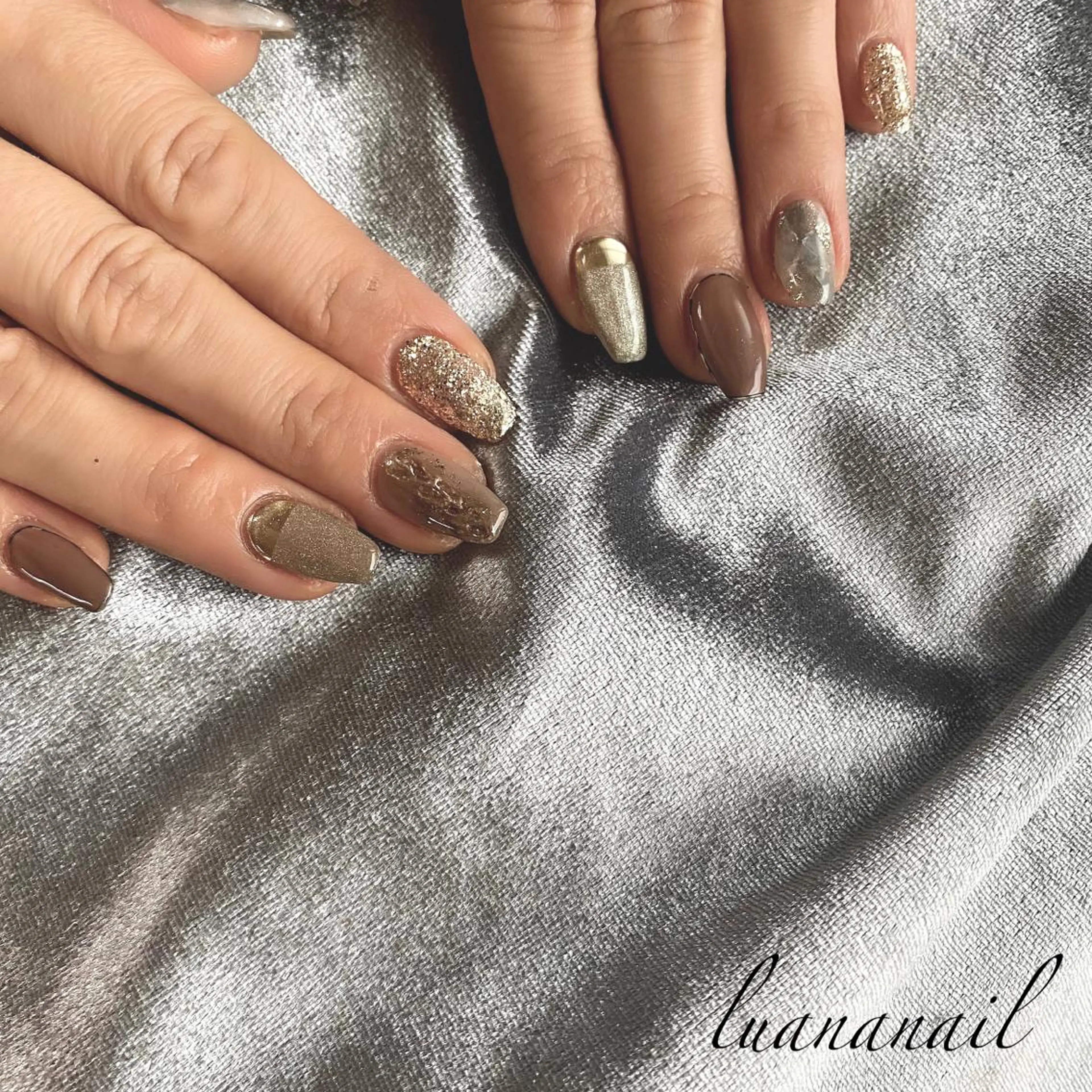 ネイル マグネットネイル 大理石ネイル(マーブル) ハンドネイル luana nailのネイルデザイン