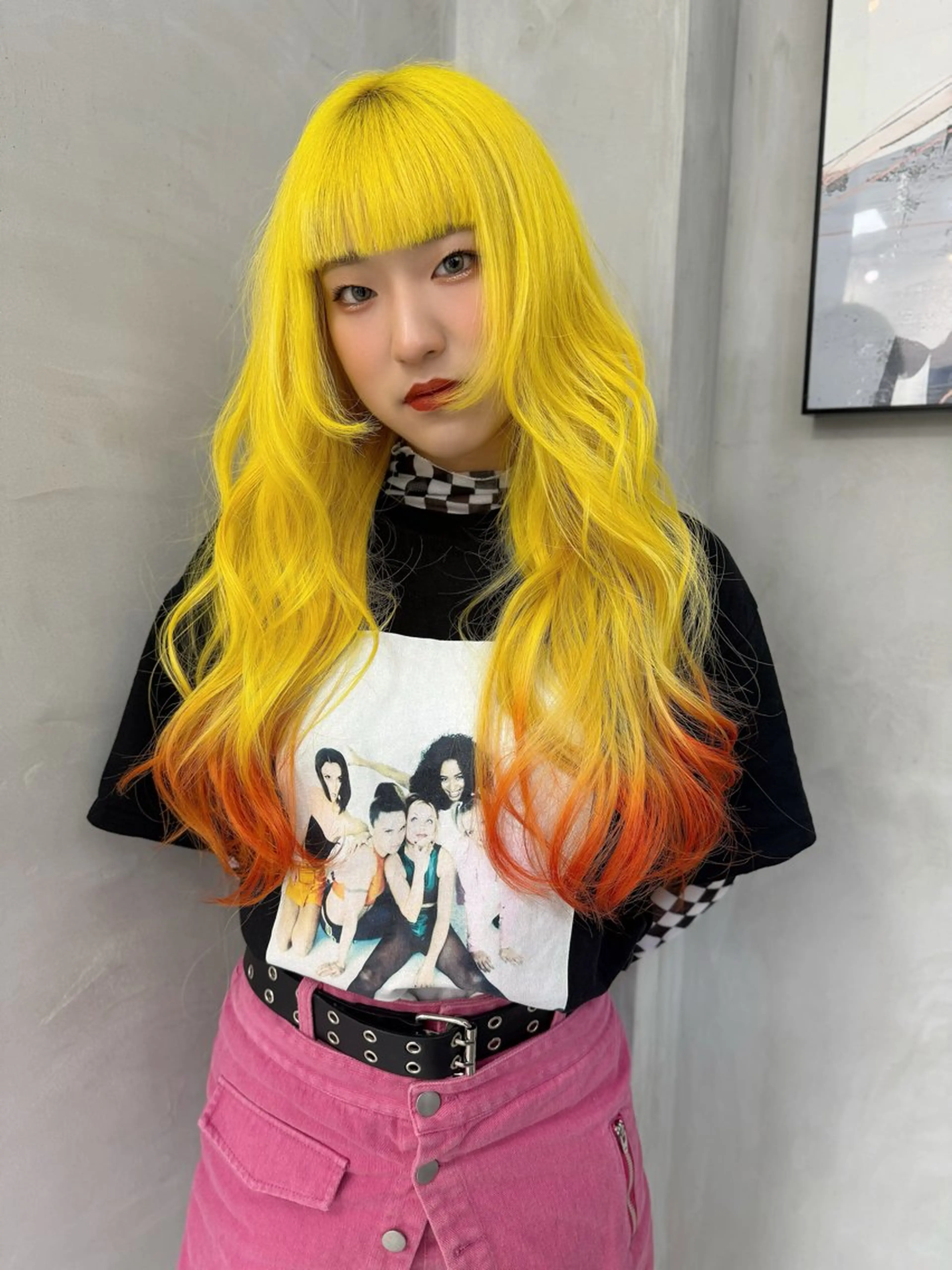 カラー イエローカラー ヘアカラー ダメージレスブリーチ 専門美容師/クワさんのヘアスタイル