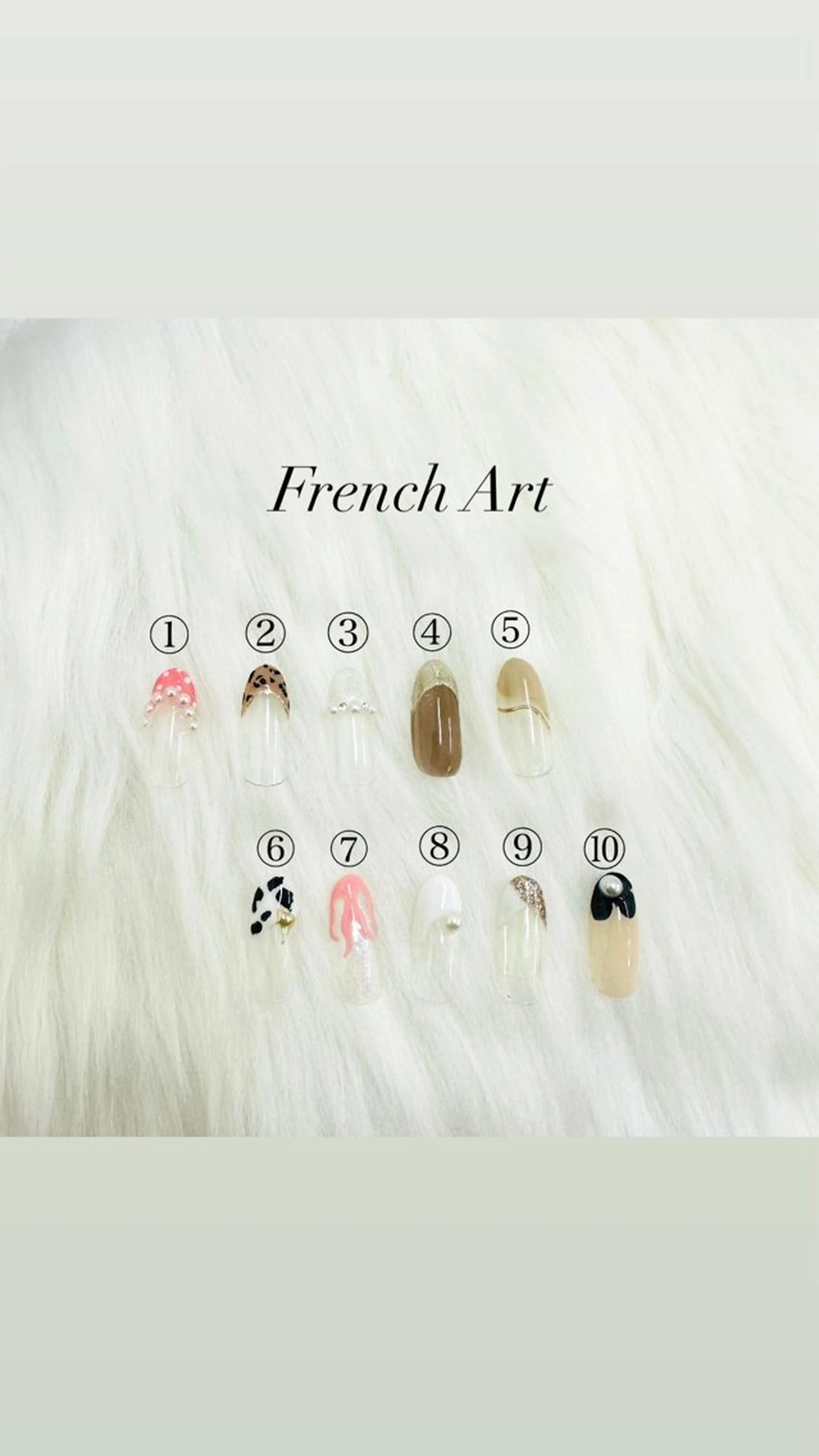 6.【オフなし】フレンチ+写真アート2本付 0円の写真