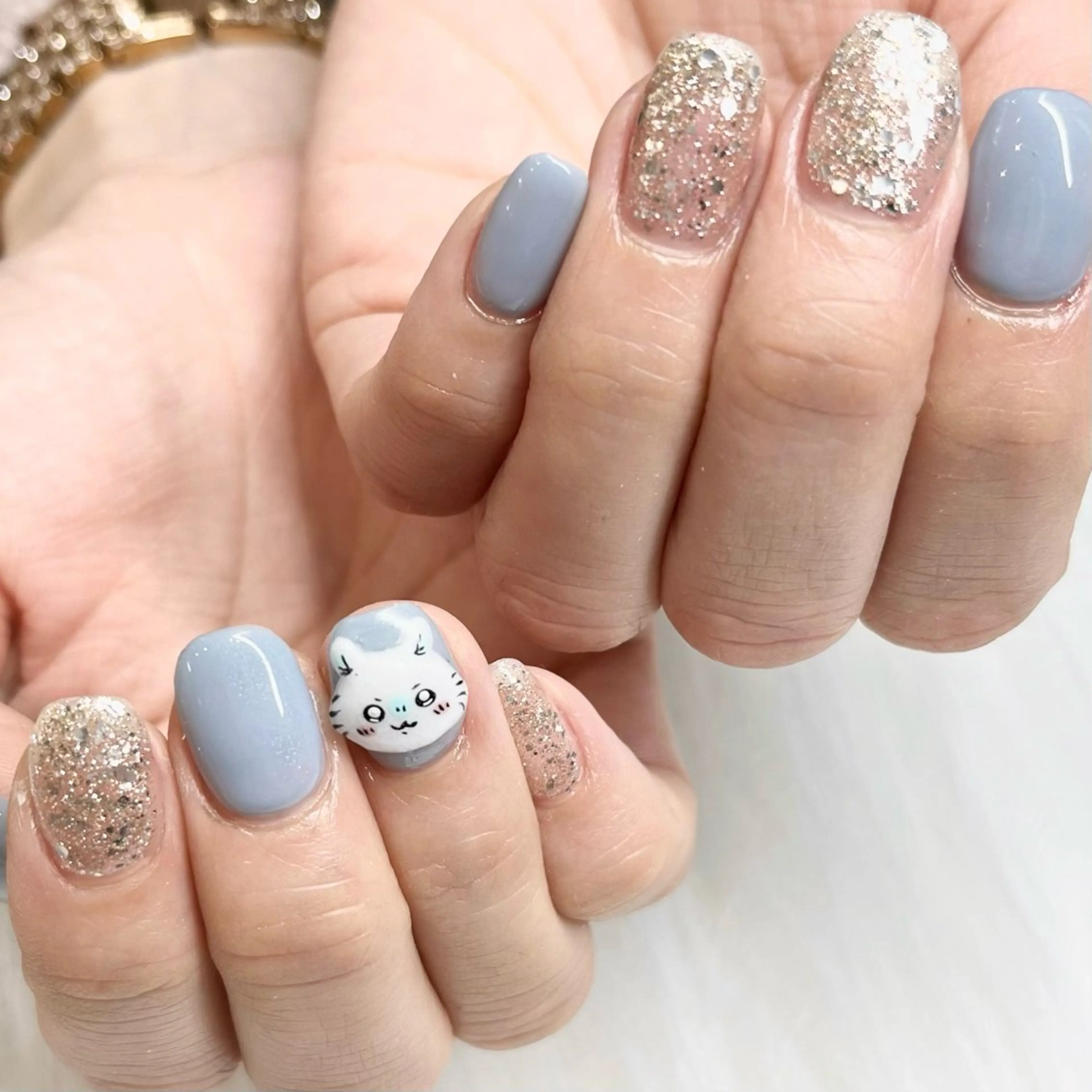 ネイル フラッシュネイル ジェルネイル キラキラネイル 韓国ネイル ラメ(グリッター) aitas | nanamiのネイルデザイン