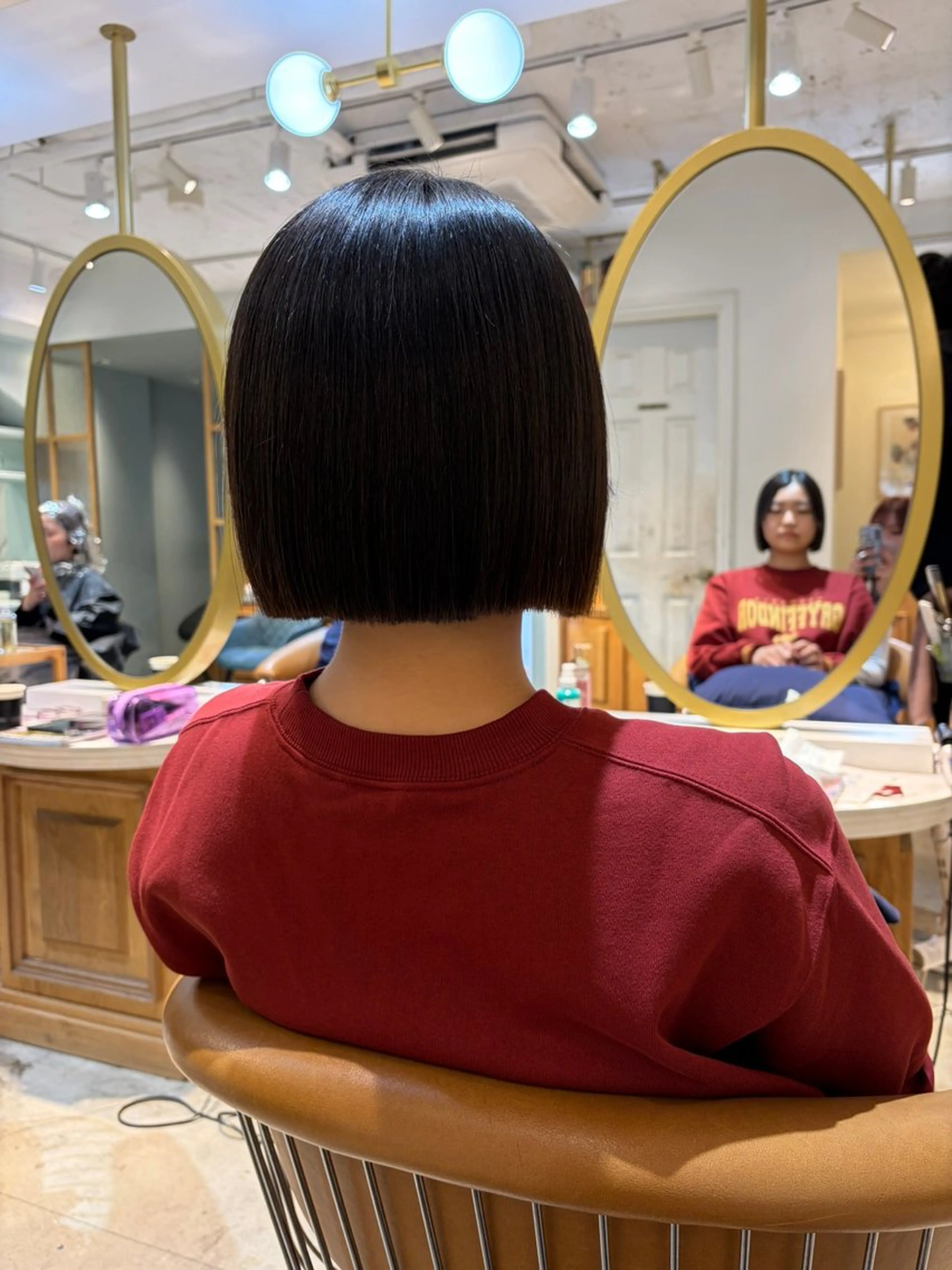 ミディアム 髪質改善 縮毛矯正 カット ヘアカラー トリートメント ヘアセット 髪質改善/ボブ /韓国/erikoのヘアスタイル