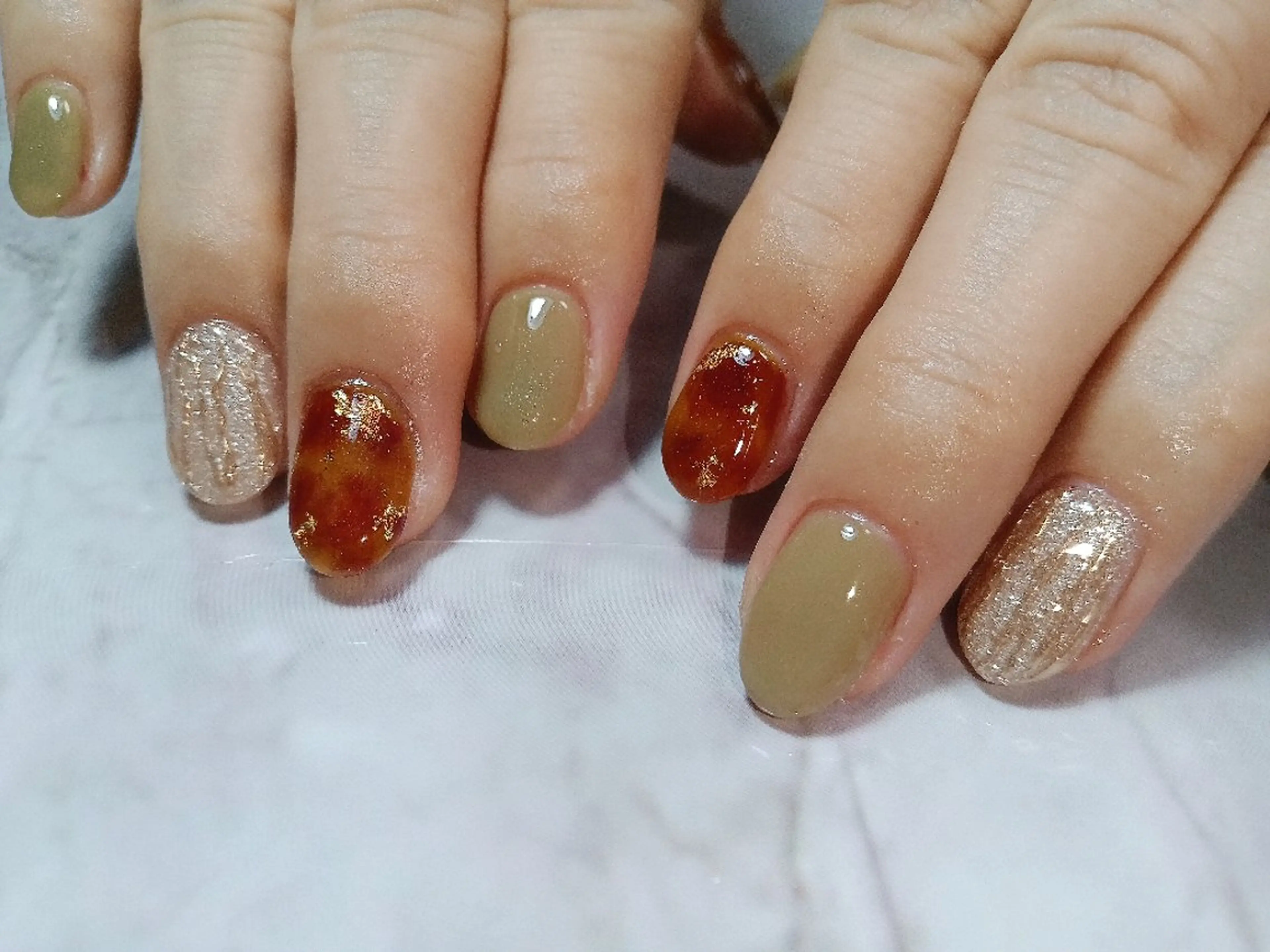 ネイル べっ甲ネイル 持ち込み ニュアンスネイル Wisteria Nail_Yukieのネイルデザイン