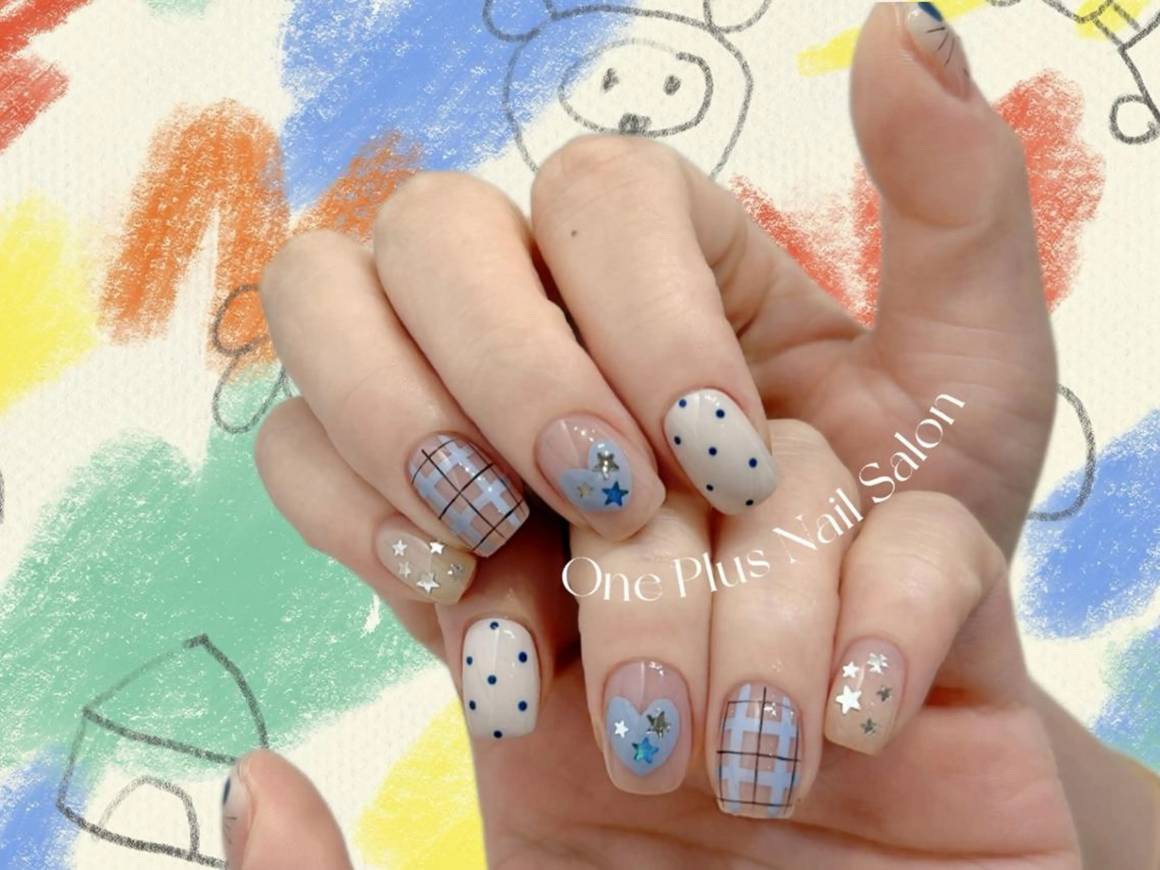 ネイル オーロラネイル 長さ出し フットネイル フレンチネイル ジェルネイル One Plus Nail Salonのネイルデザイン