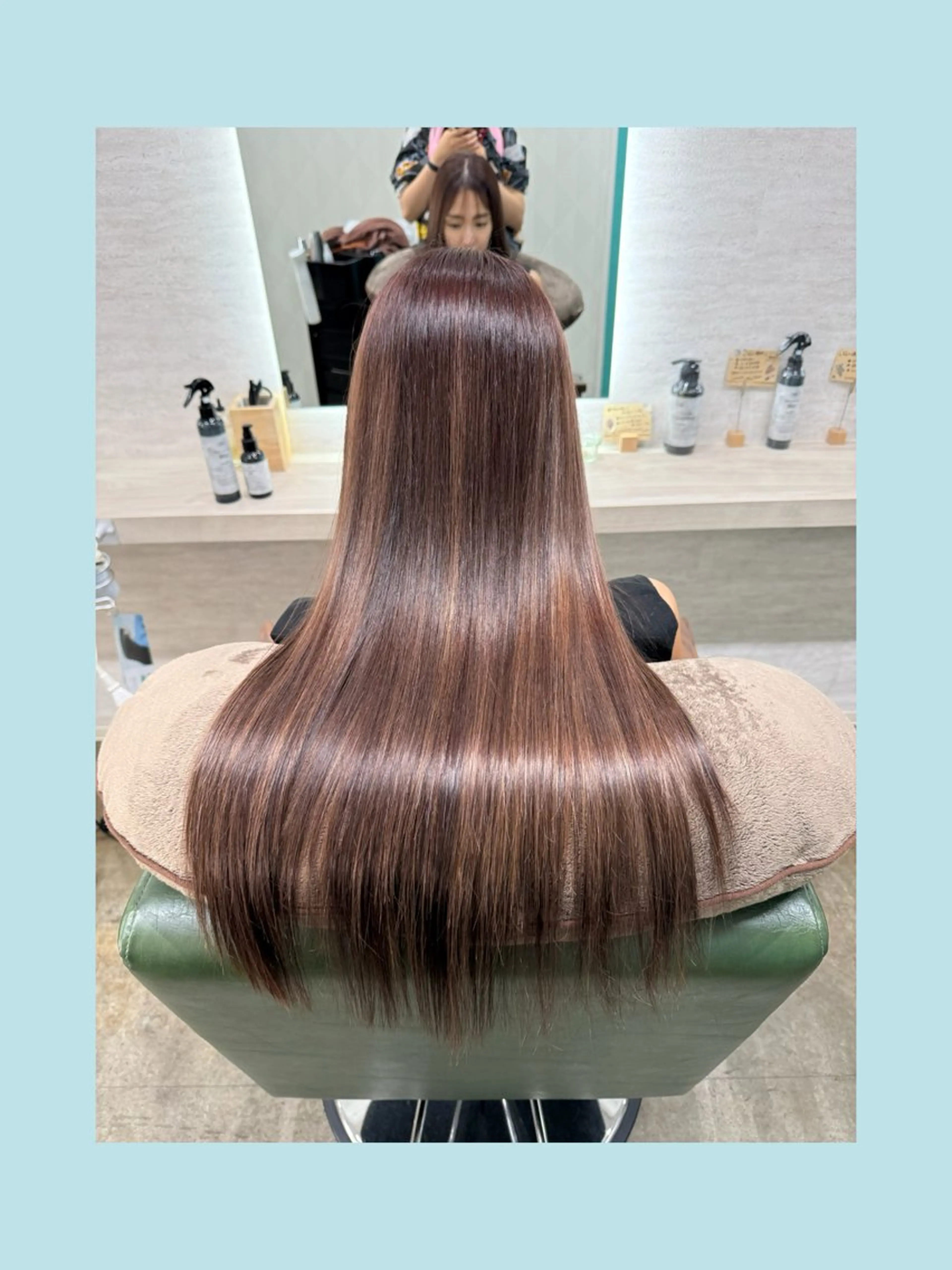 ロング ケアカラー 髪質改善 縮毛矯正 トリートメント 酸性ストレート カット トリートメント 🕊髪質改善縮毛矯正 /艶髪/関内🕊あべのヘアスタイル