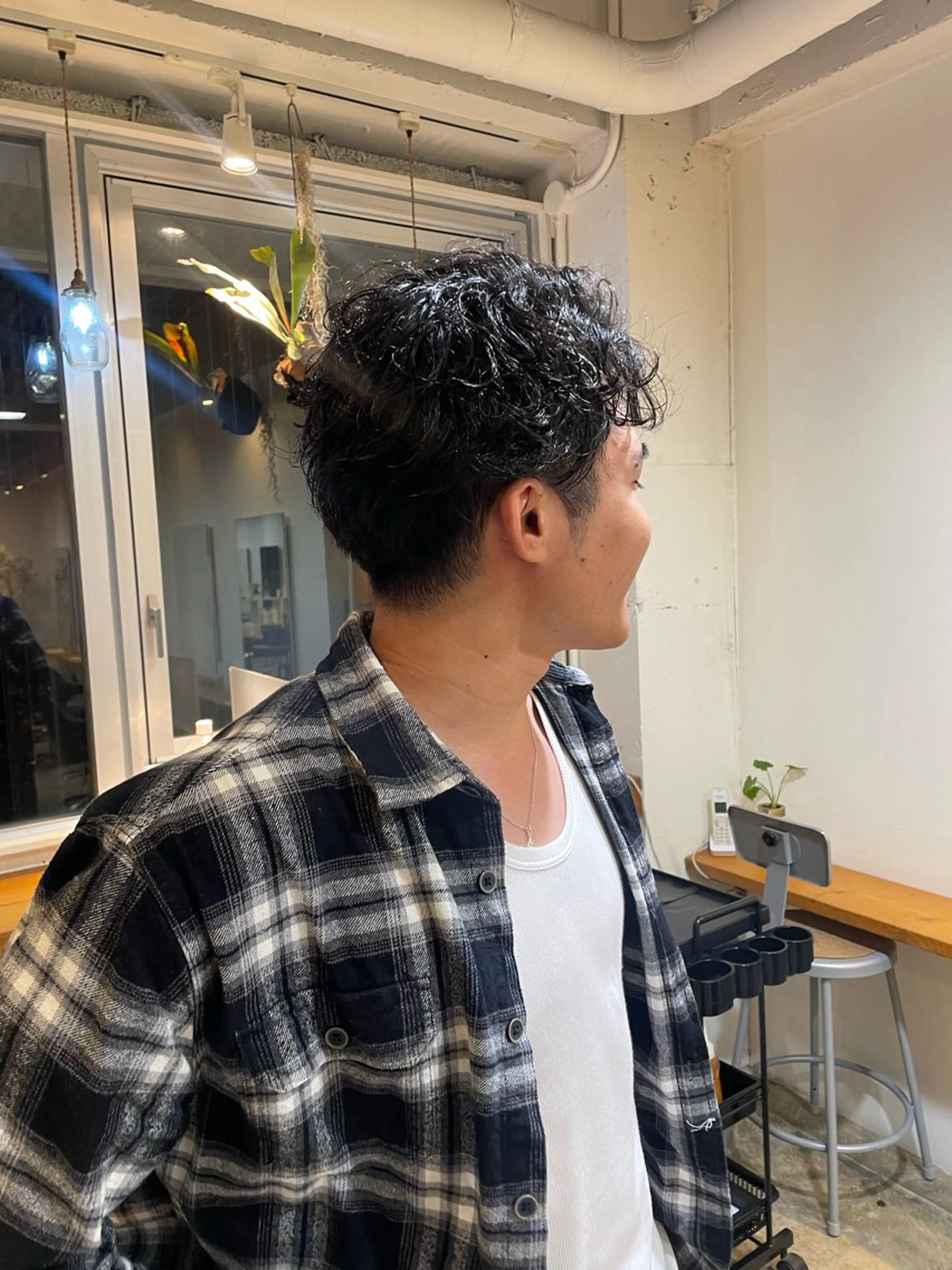 パーマ メンズ メンズパーマ RIN／韓国ヘア レイヤーカットのヘアスタイル