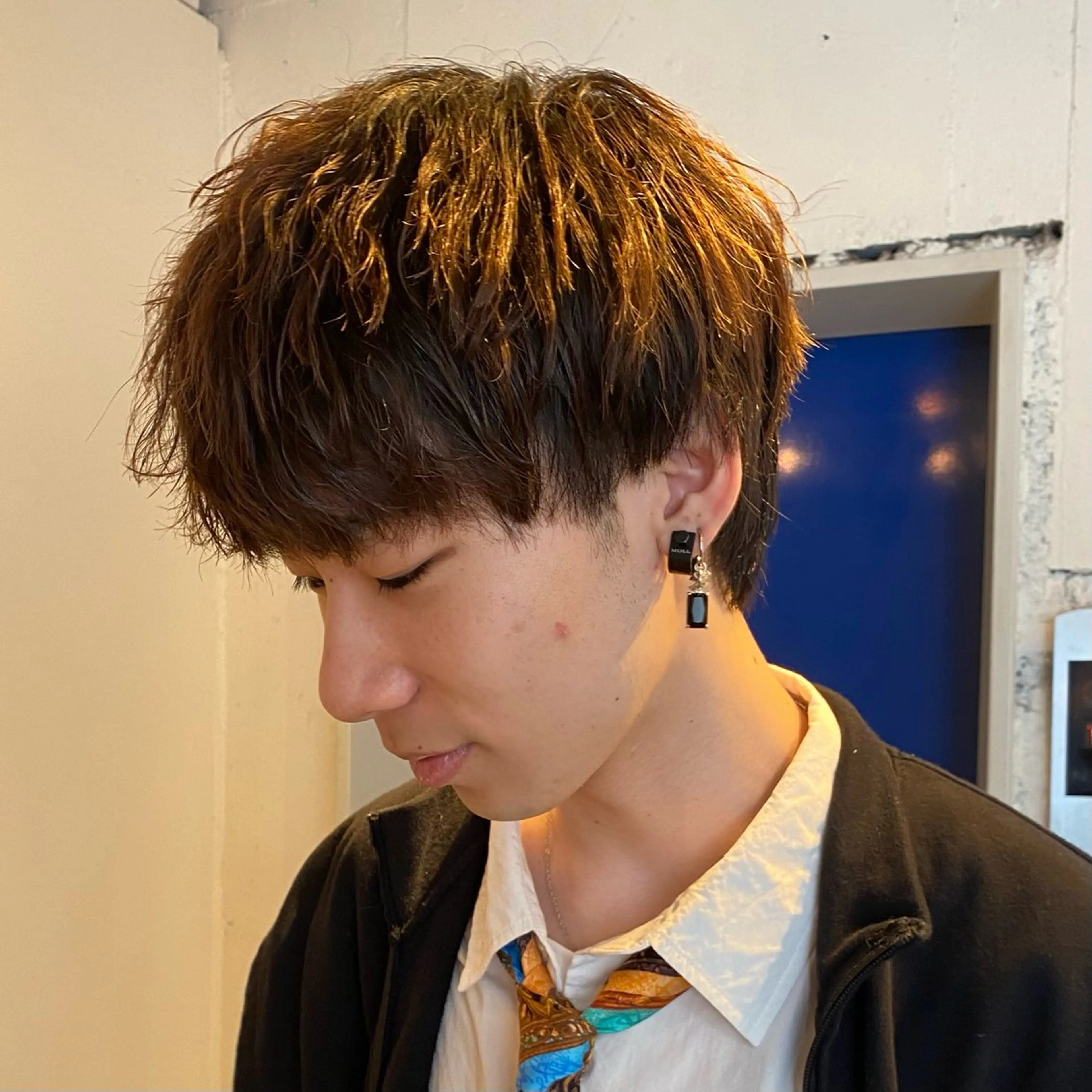 ショート メンズ メンズウルフカット ウルフカット カット トリートメント レイヤーボブ/ 艶カラー/サナ🌼のヘアスタイル