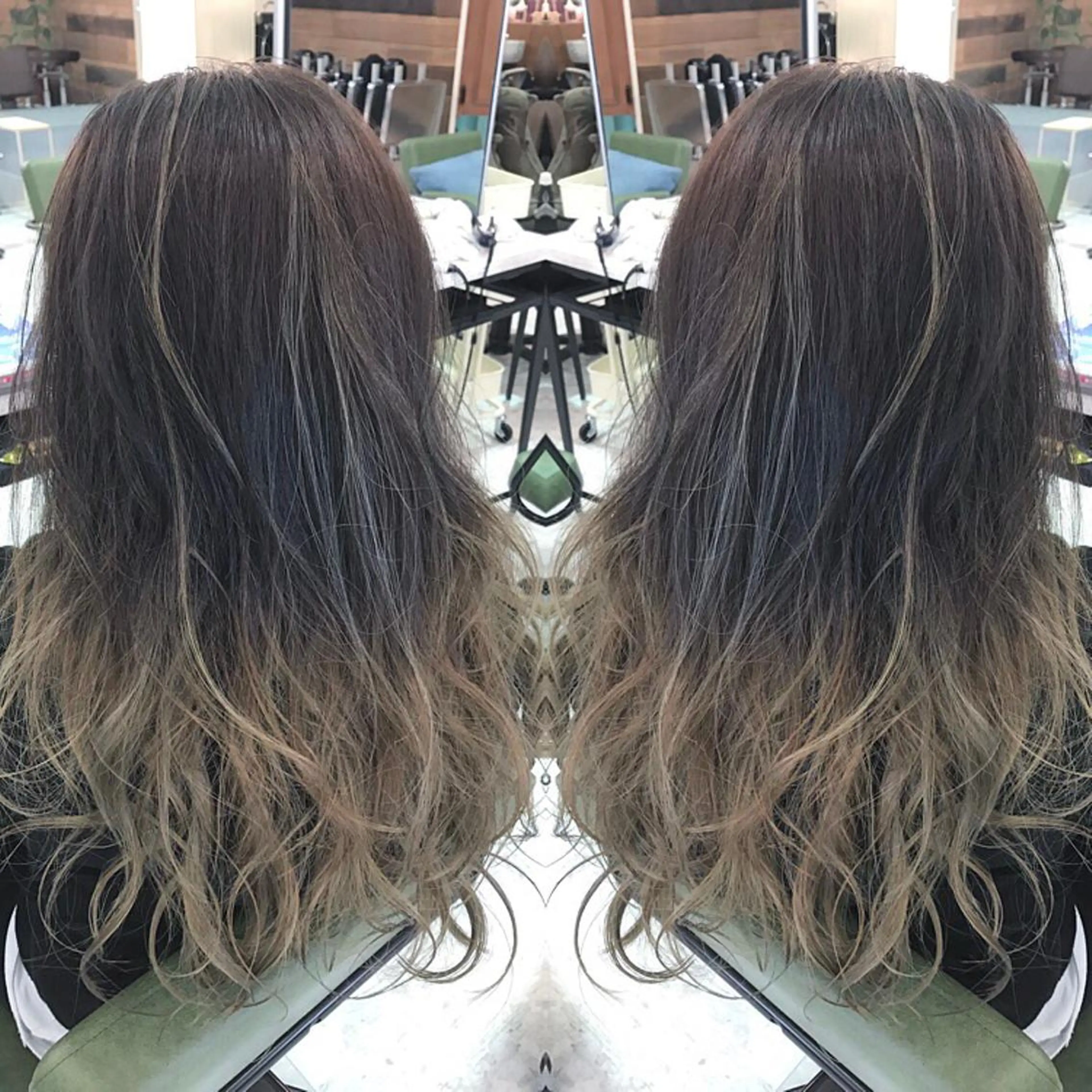 ロング カラー グラデーションカラー ハイライトカラー ハイライト 青木 茂樹⭐️ 透明感カラーのヘアスタイル