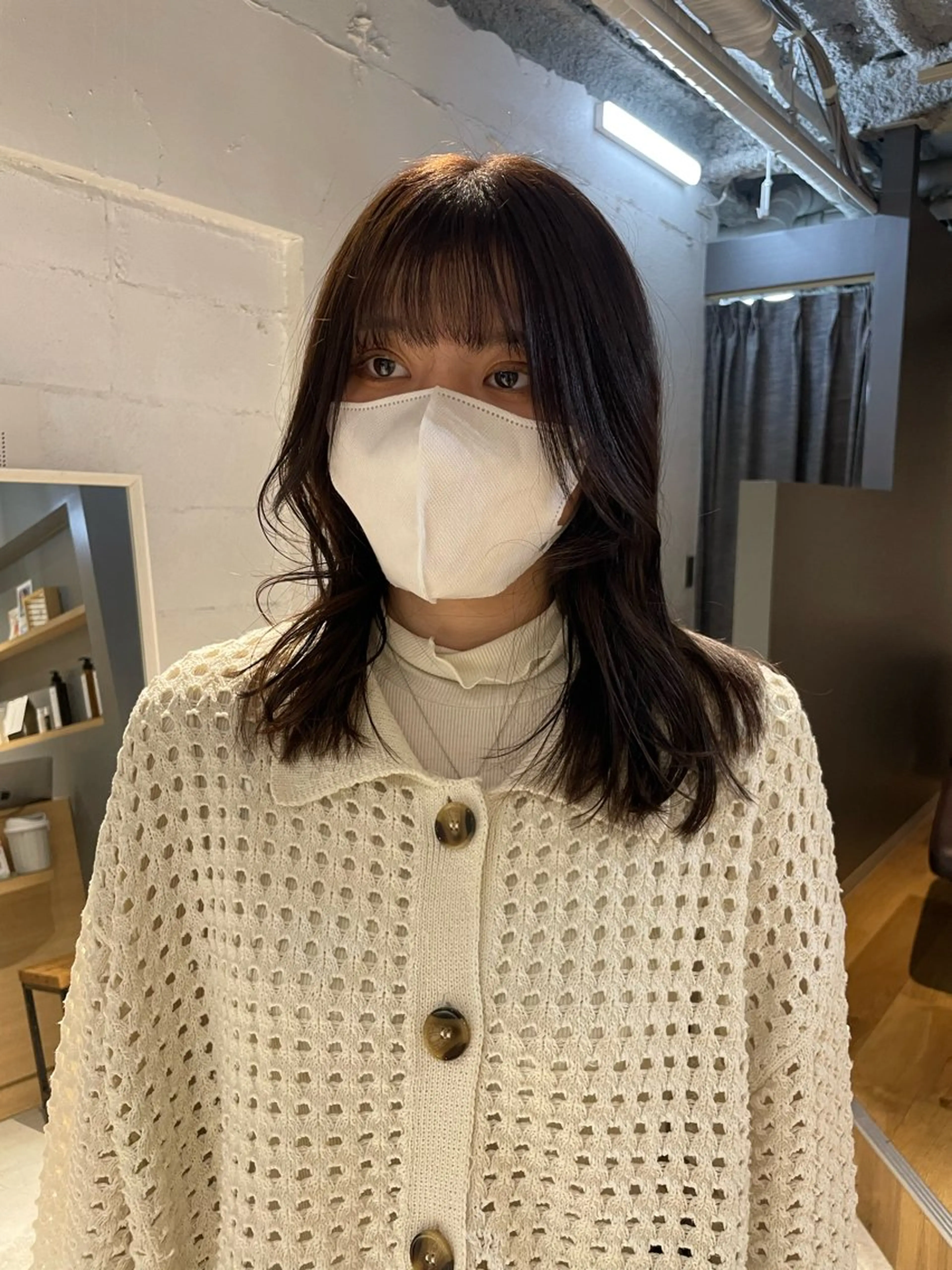 ミディアム カラー ブラウンカラー ナチュラルブラウン レイヤー×初 パーマ|hinakoのヘアスタイル