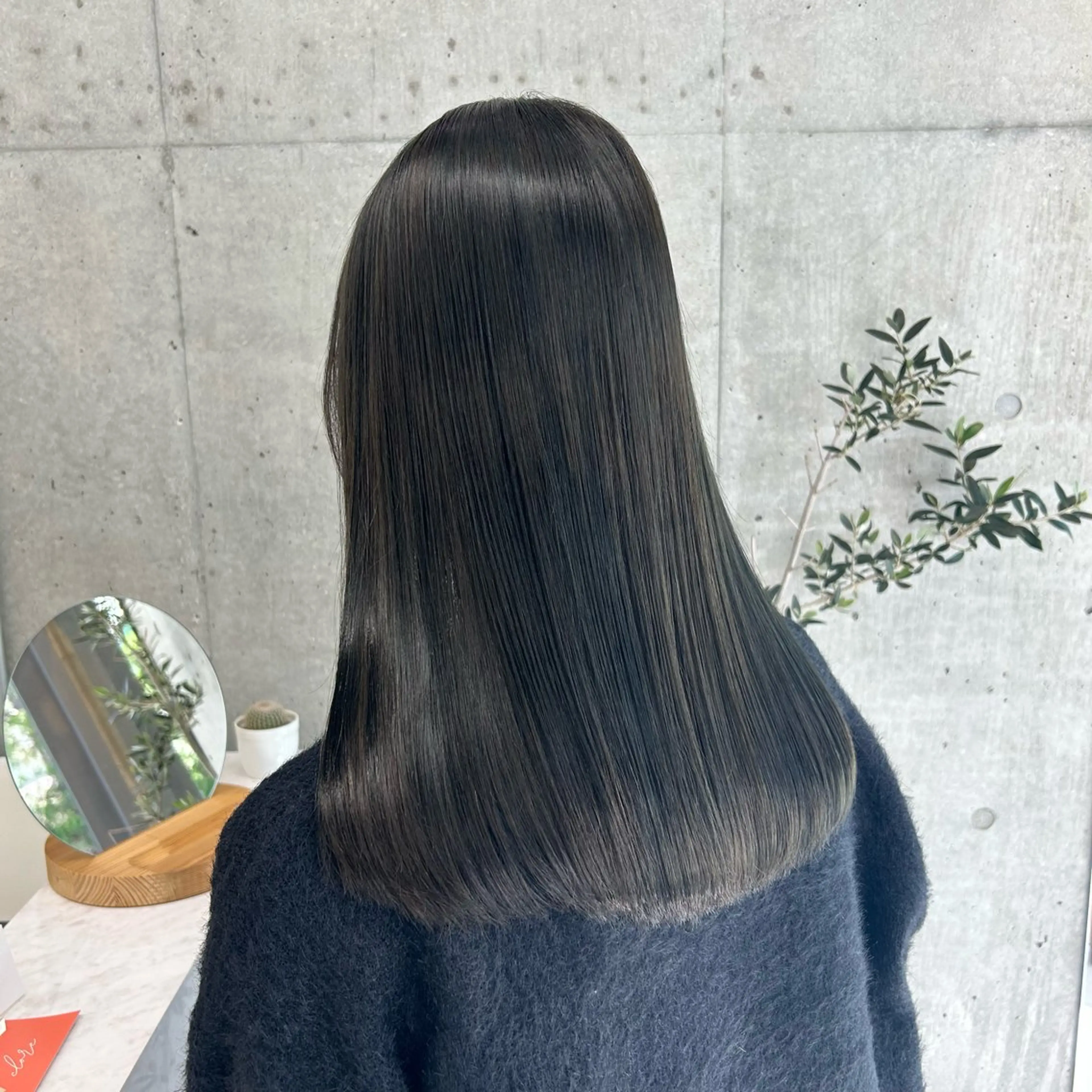 セミロング 縮毛矯正 ヘアカラー 縮毛矯正 トリートメント Lomalia Yuuka/42🩵のヘアスタイル