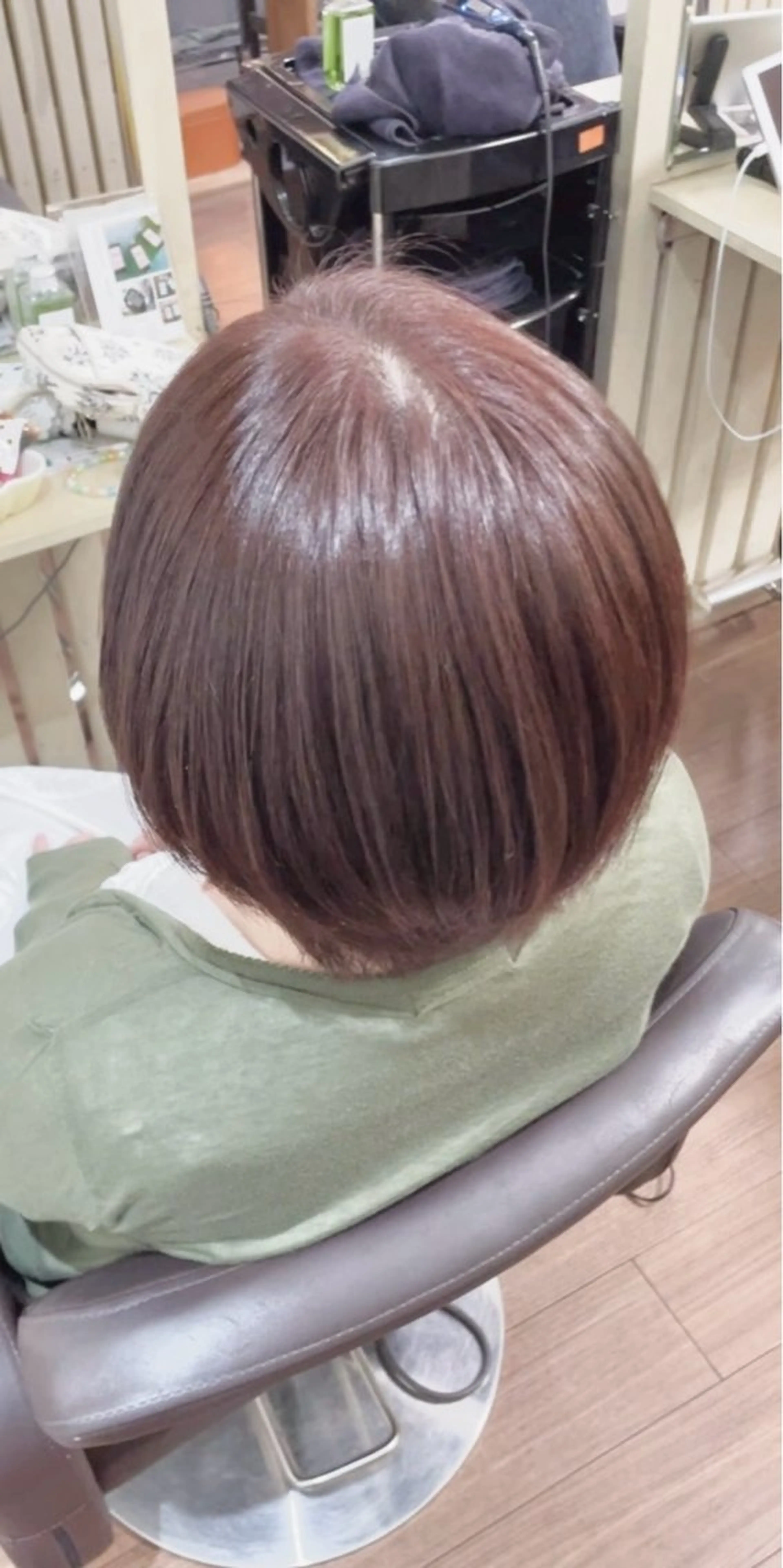 ショート ピンクブラウン ヘアカラー Dote hair make 【ドォート】難波所属・井上 孝雄のヘアスタイル