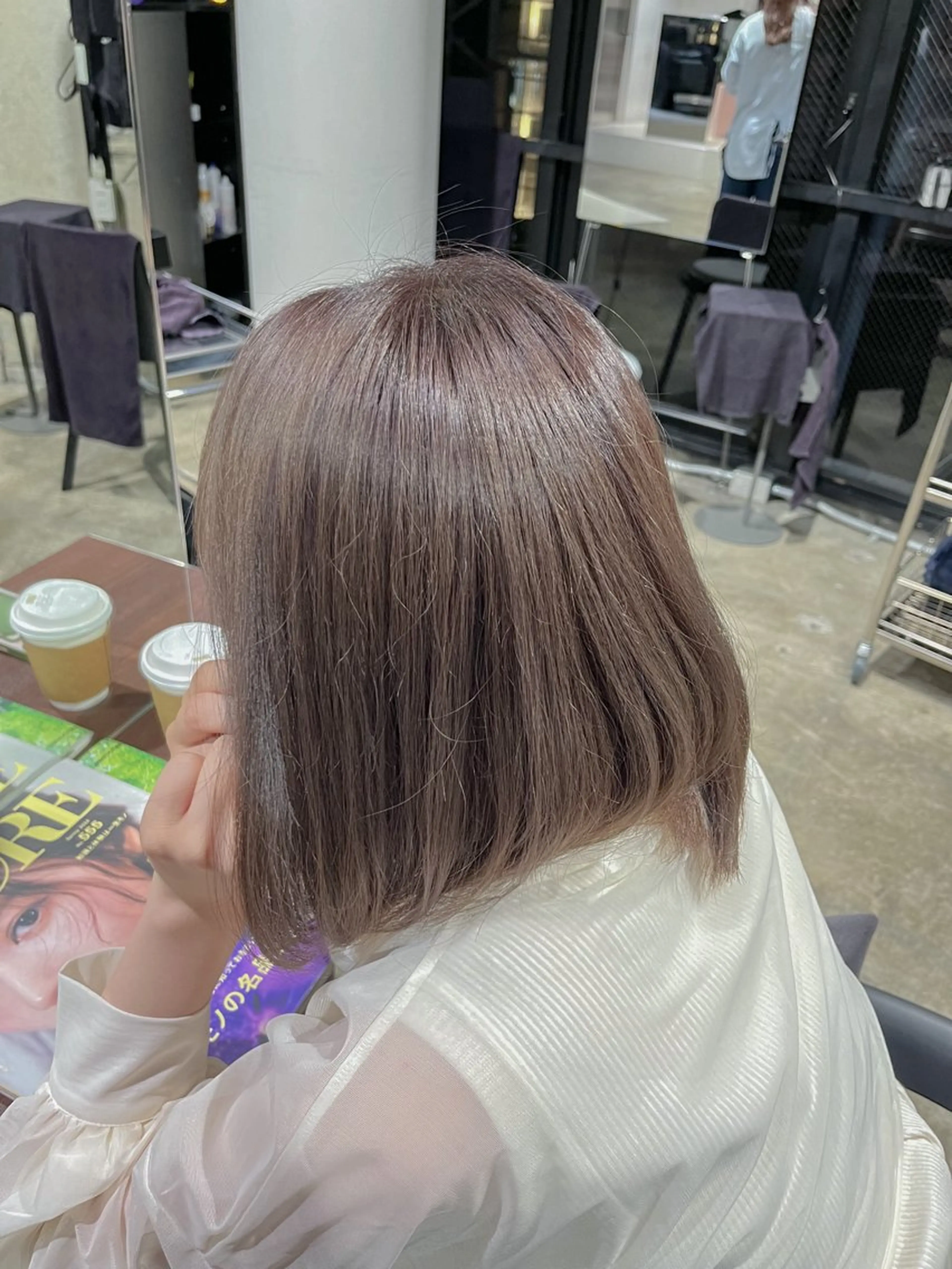 ミディアム カラー 透明感カラー トリートメント ヘアカラー トリートメント La fith hair share野田阪神所属・タイガ/ｽﾀｲﾘｽﾄ /野田/福島/透明感のヘアスタイル