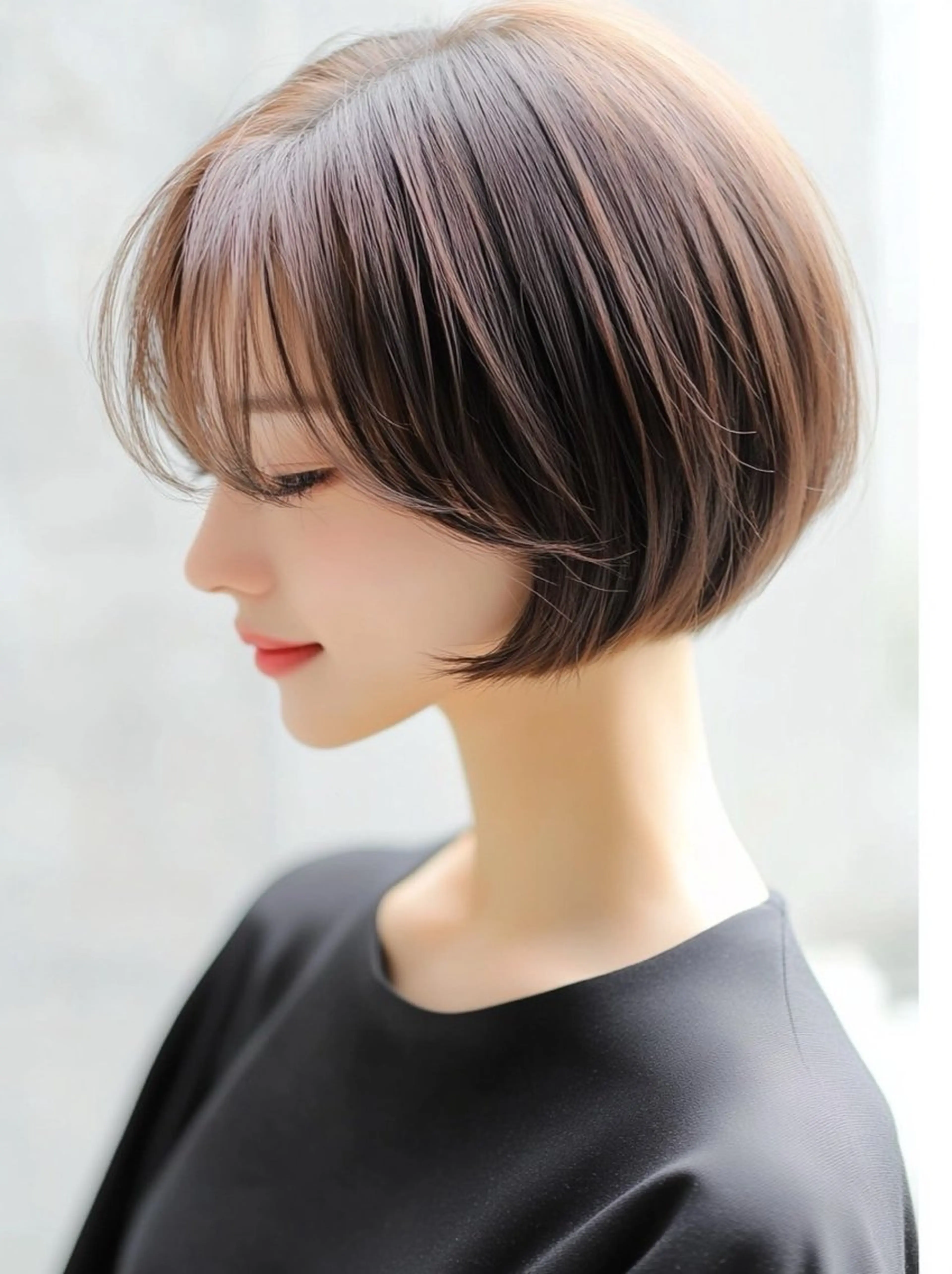 ショート カラー カット ヘアカラー トリートメント レイヤー×顔周 り×髪質改善/MIUのヘアスタイル