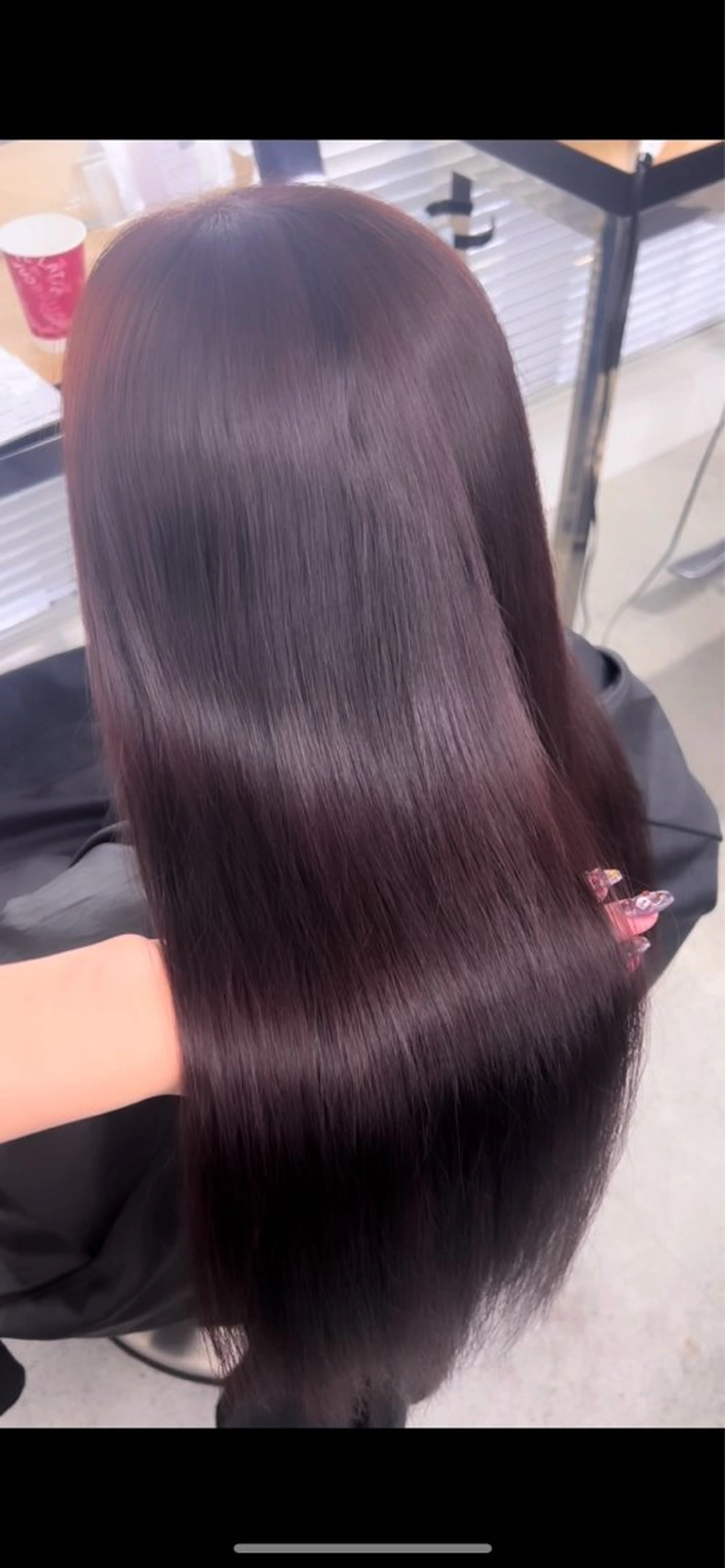 ロング カラー ブリーチ 髪質改善 トリートメント ヘアカラー 💗愛され暖色💗 ピンク/レッド💗のヘアスタイル