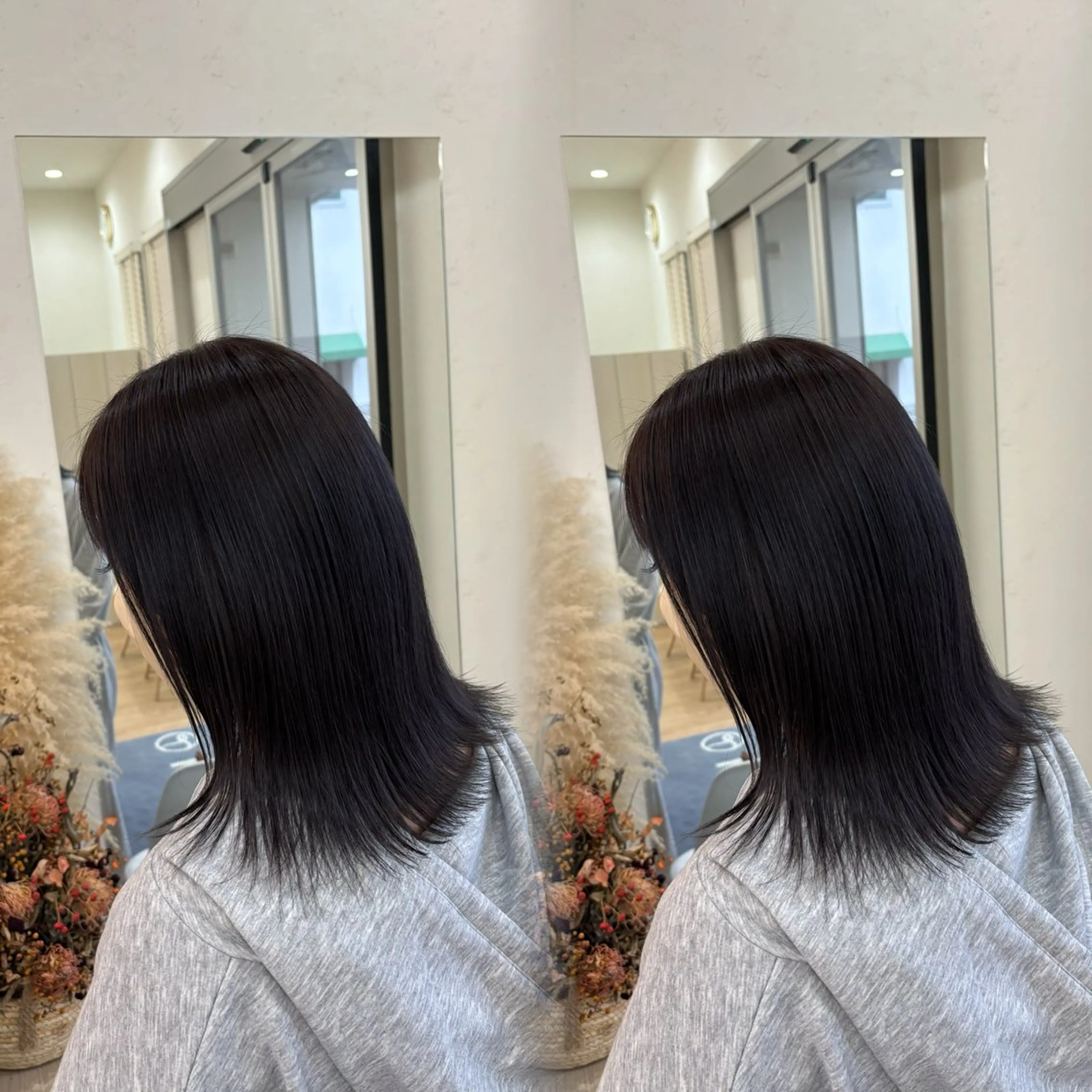 ミディアム カット ヘアカラー 吉成 葉南のヘアスタイル