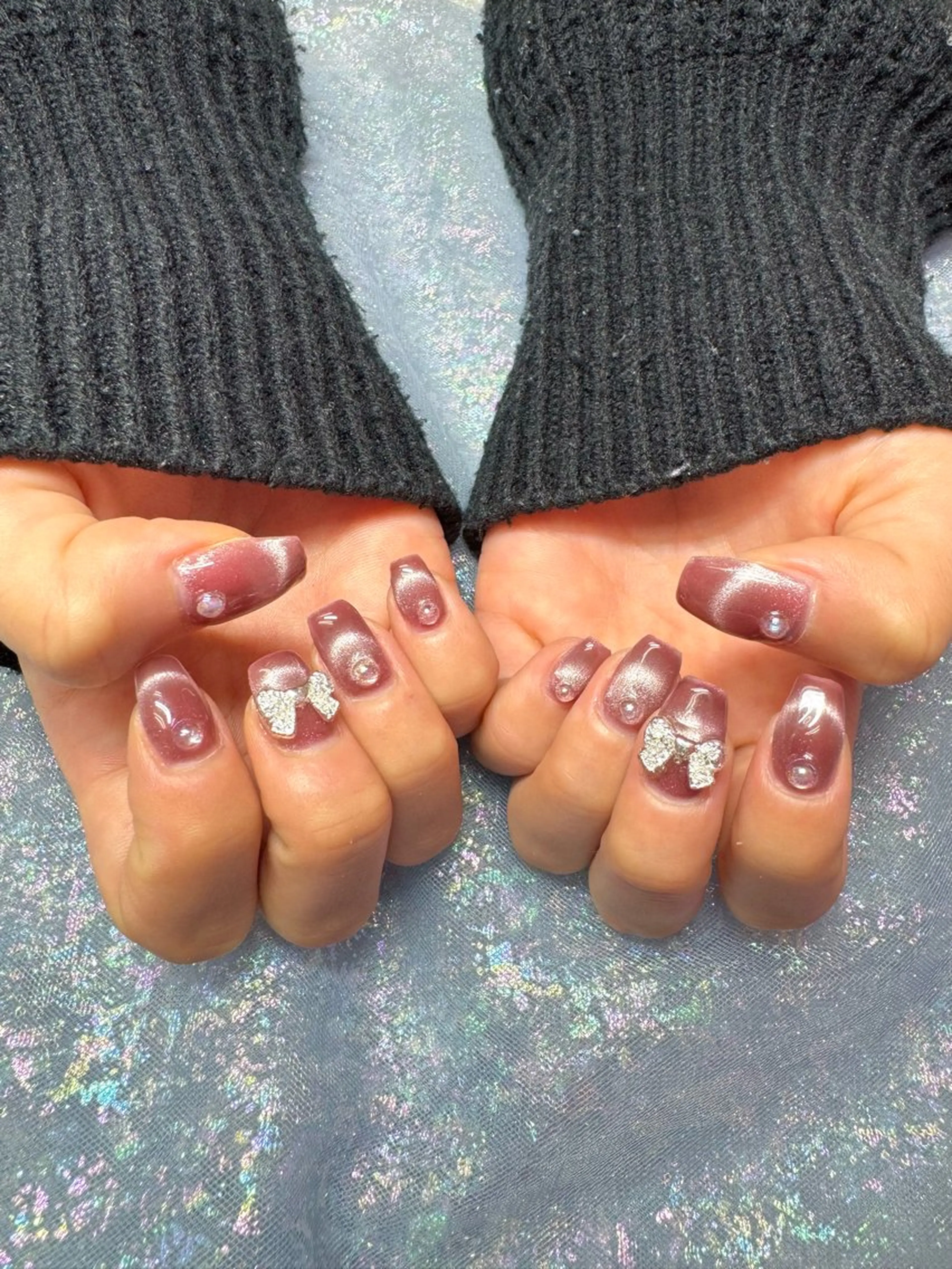 ネイル フレンチネイル マグネットネイル nail spaß所属・WAKALU .のネイルデザイン