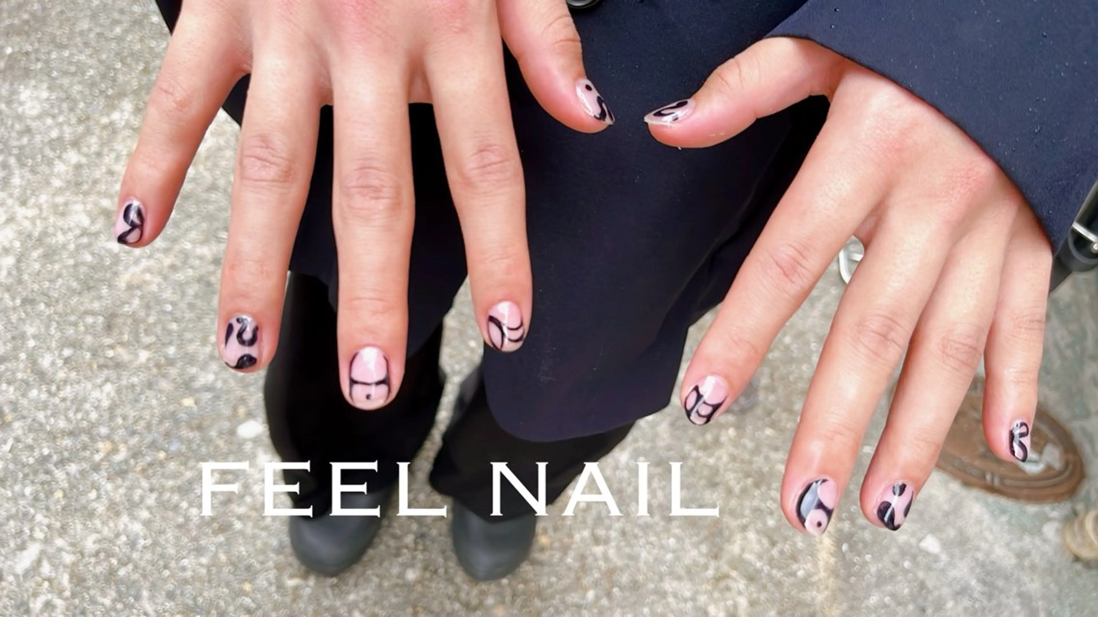 メンズ ネイル アートネイル クリアネイル メンズネイル 秋好 悠のネイルデザイン