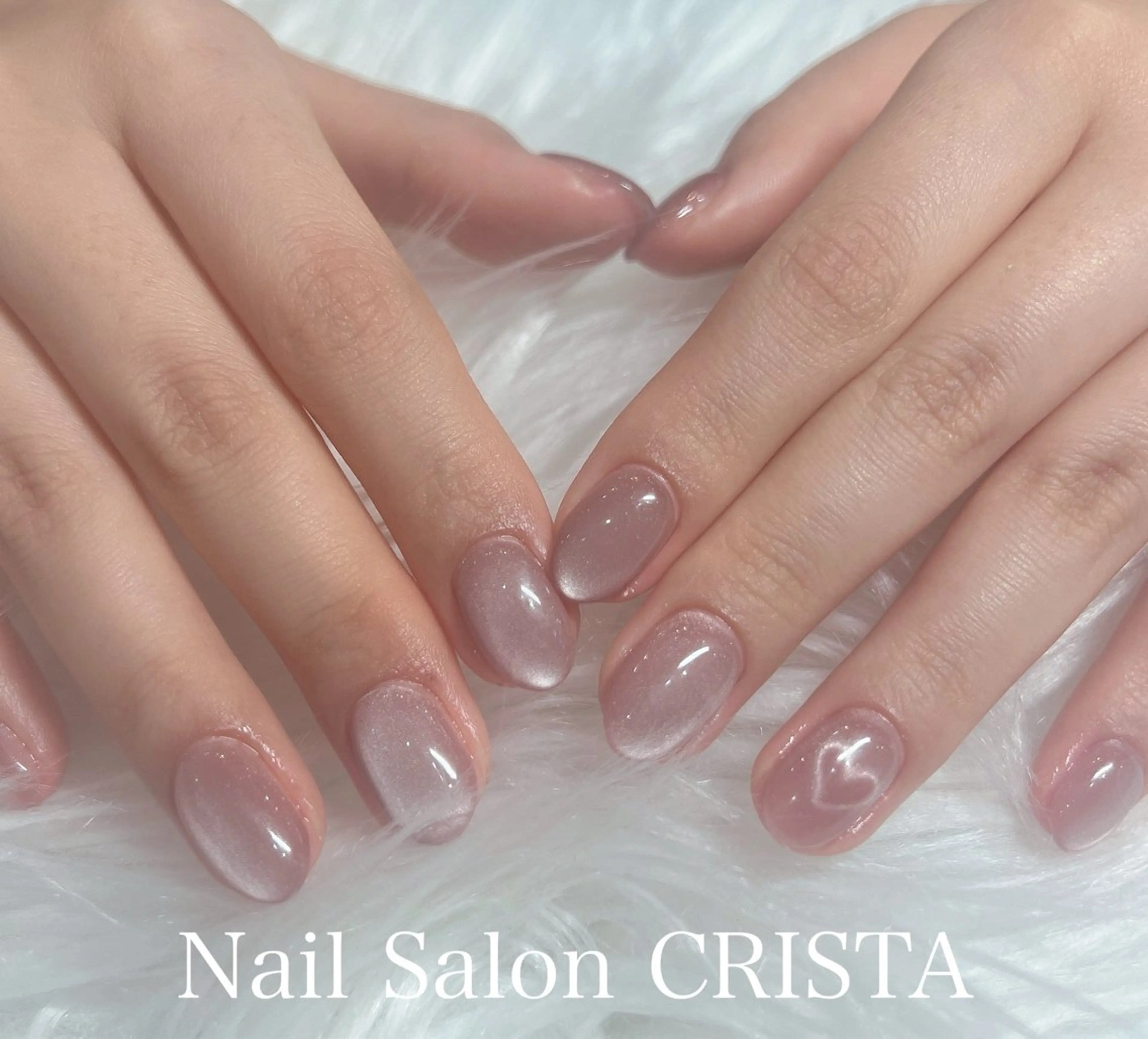 ネイル アートネイル ジェルネイル ハート マグネットネイル パラジェル ハンドネイル Nail Salon CRISTA所属・CRISTA chikakoのネイルデザイン