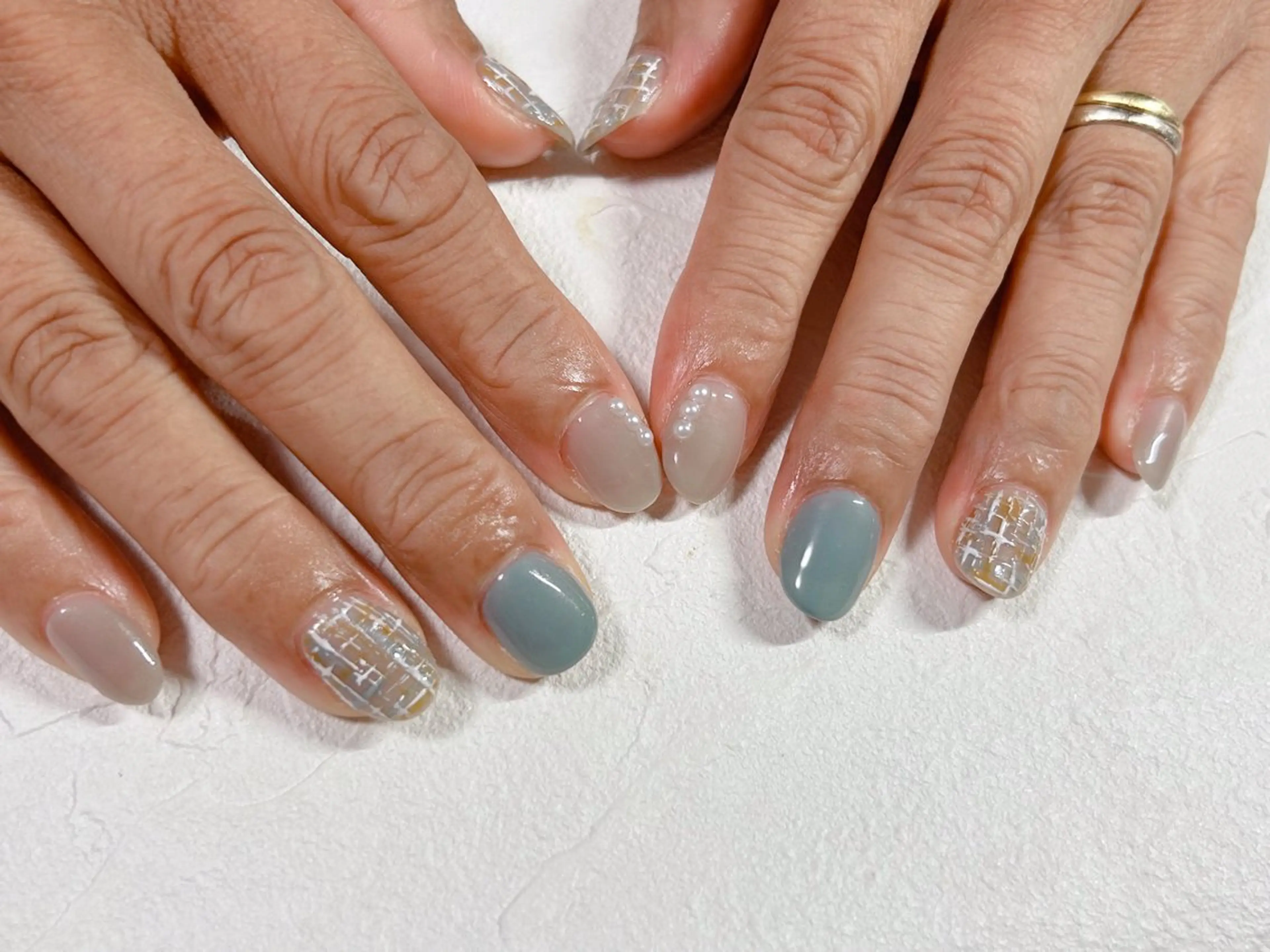 ネイル オーロラネイル フットネイル フレンチネイル ジェルネイル マグネットネイル ハンドネイル kiki nail 二子玉川のネイルデザイン