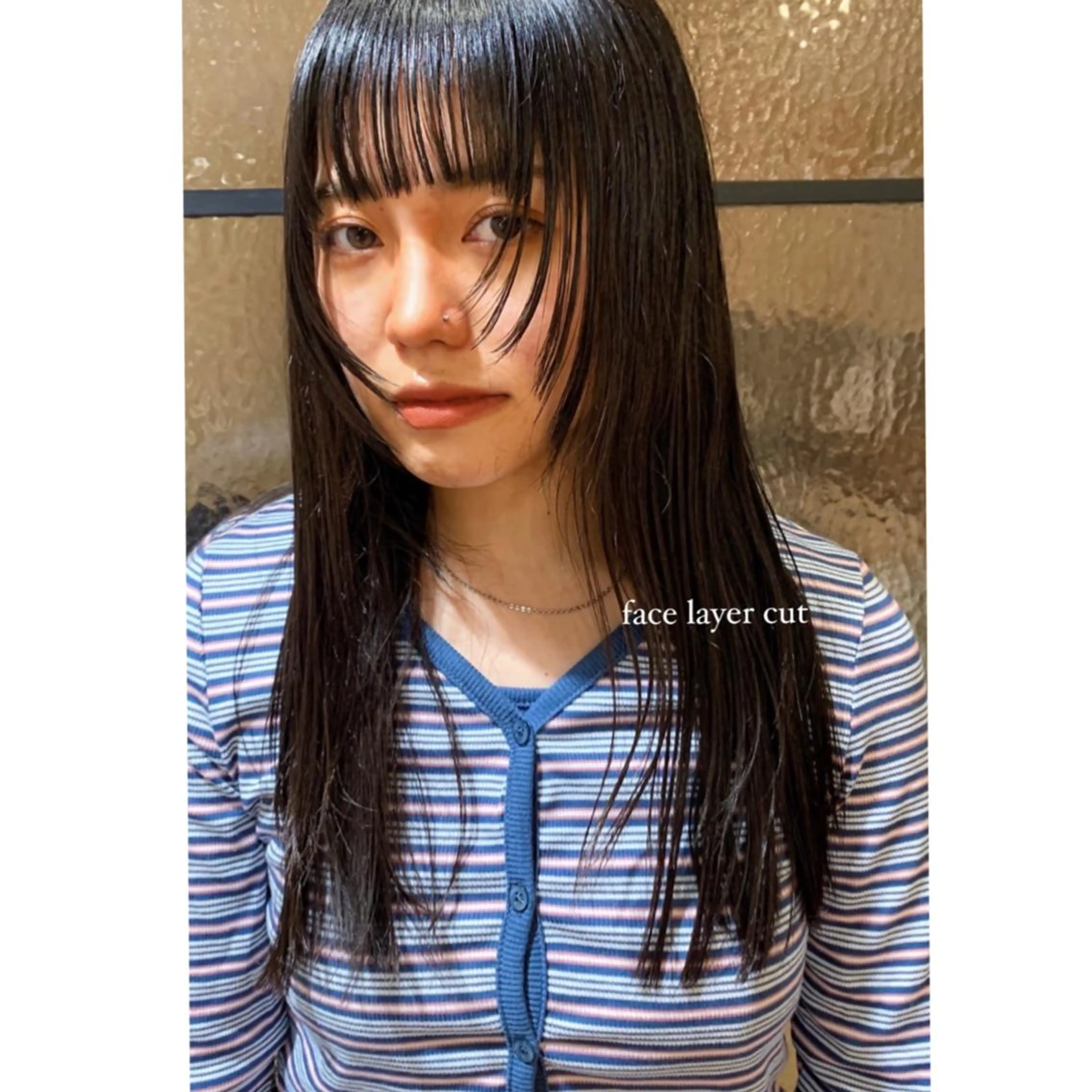 ロング 顔まわりレイヤー レイヤーカット 🤍aimi🤍 ウルフ/韓国ヘアのヘアスタイル