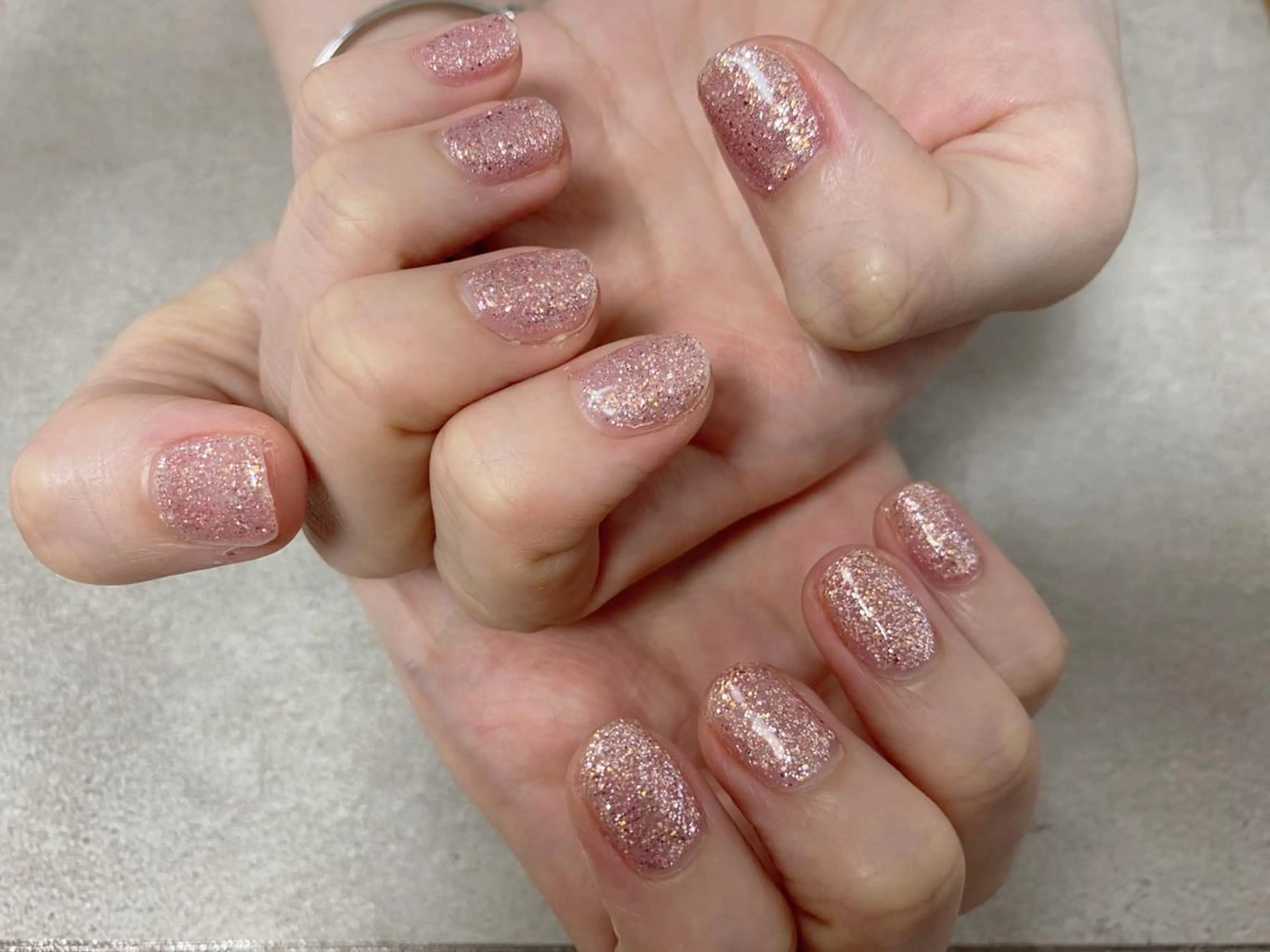 ネイル ラメ(グリッター) ワンカラーネイル ハンドネイル Mogu nail 二子玉川のネイルデザイン