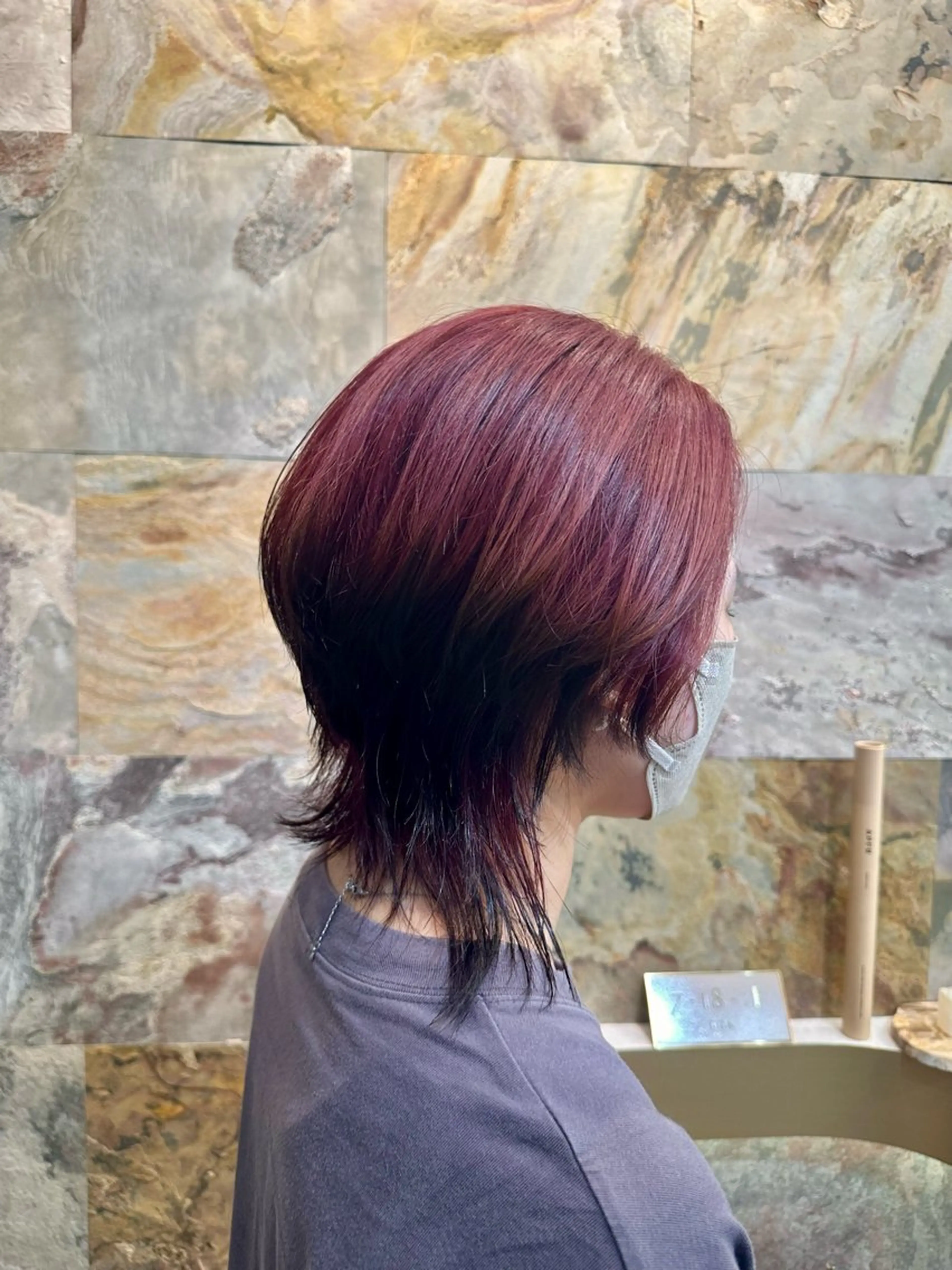 ミディアム カラー ブリーチ ヘアカラー トリートメント LOA uraraのヘアスタイル