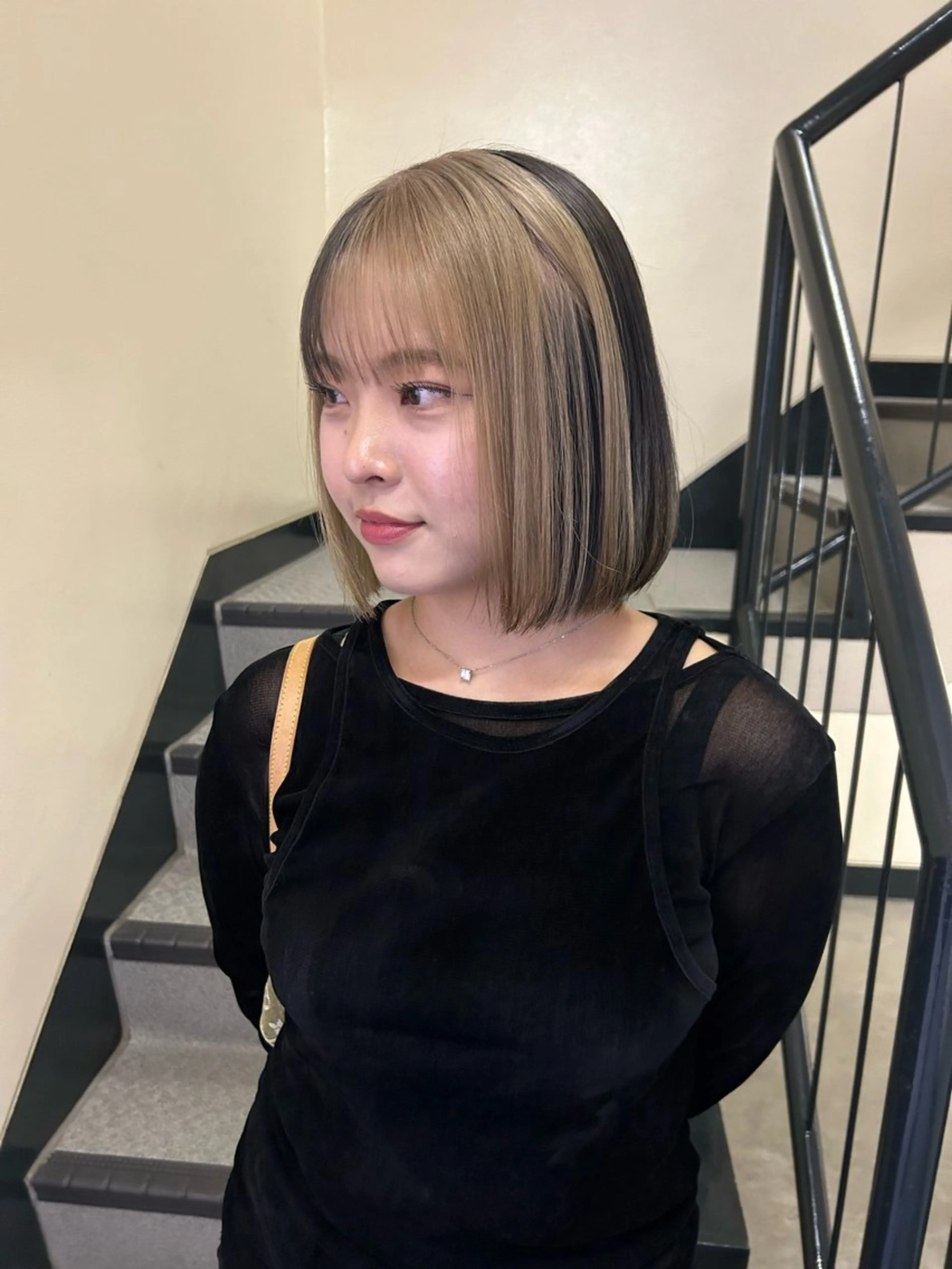 ショート カラー デザインカラー ボブ ヘアカラー ☕️結【suii.】 ボブ/ヘアセット☕️のヘアスタイル