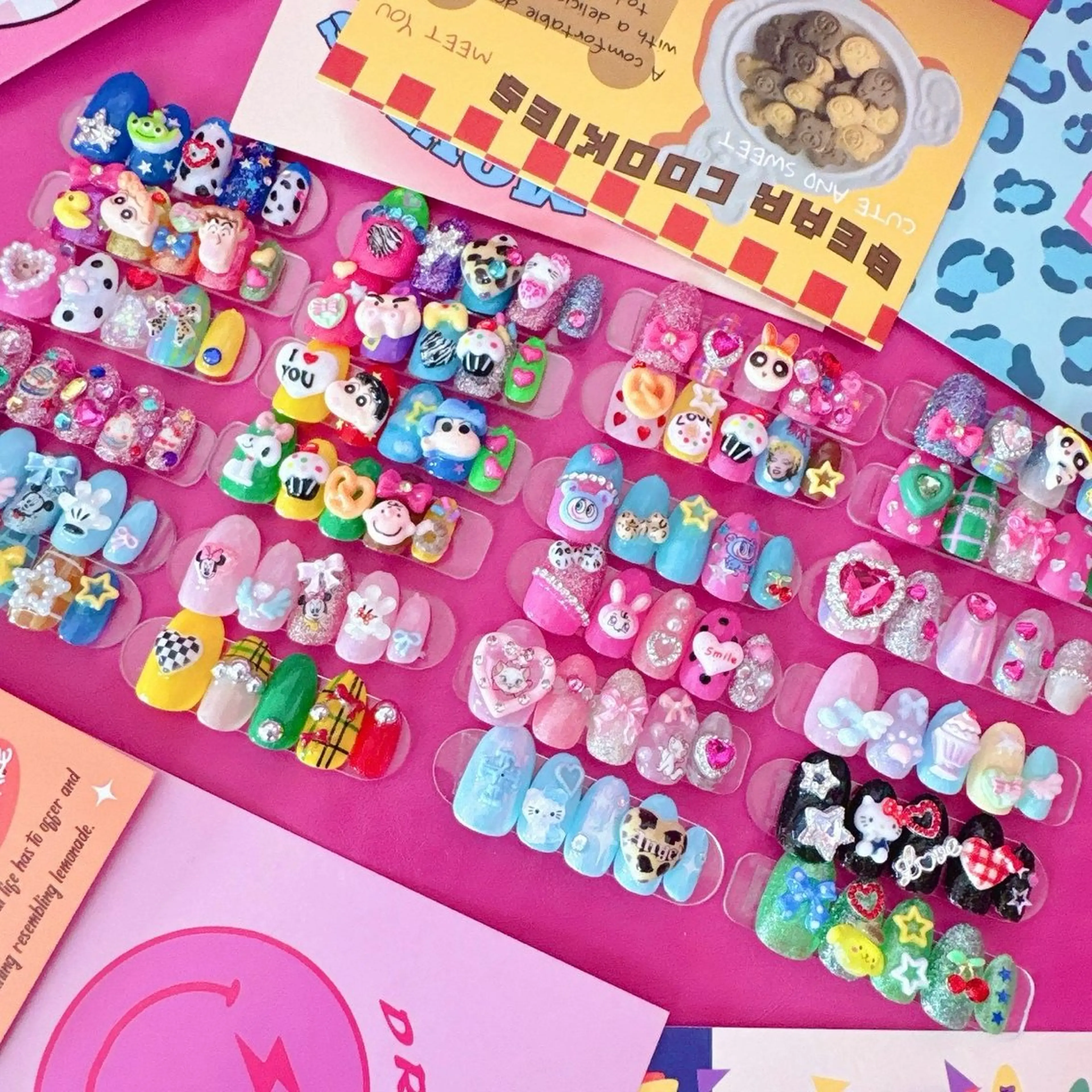 🌈カラフルPOP定額デザイン(10本アート)/付け替えオフ無料/ケア込みの写真